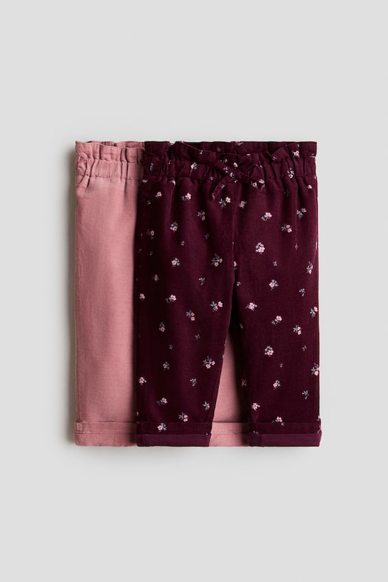 Детские джинсы H&M 2-Pack Cotton Corduroy Pants
