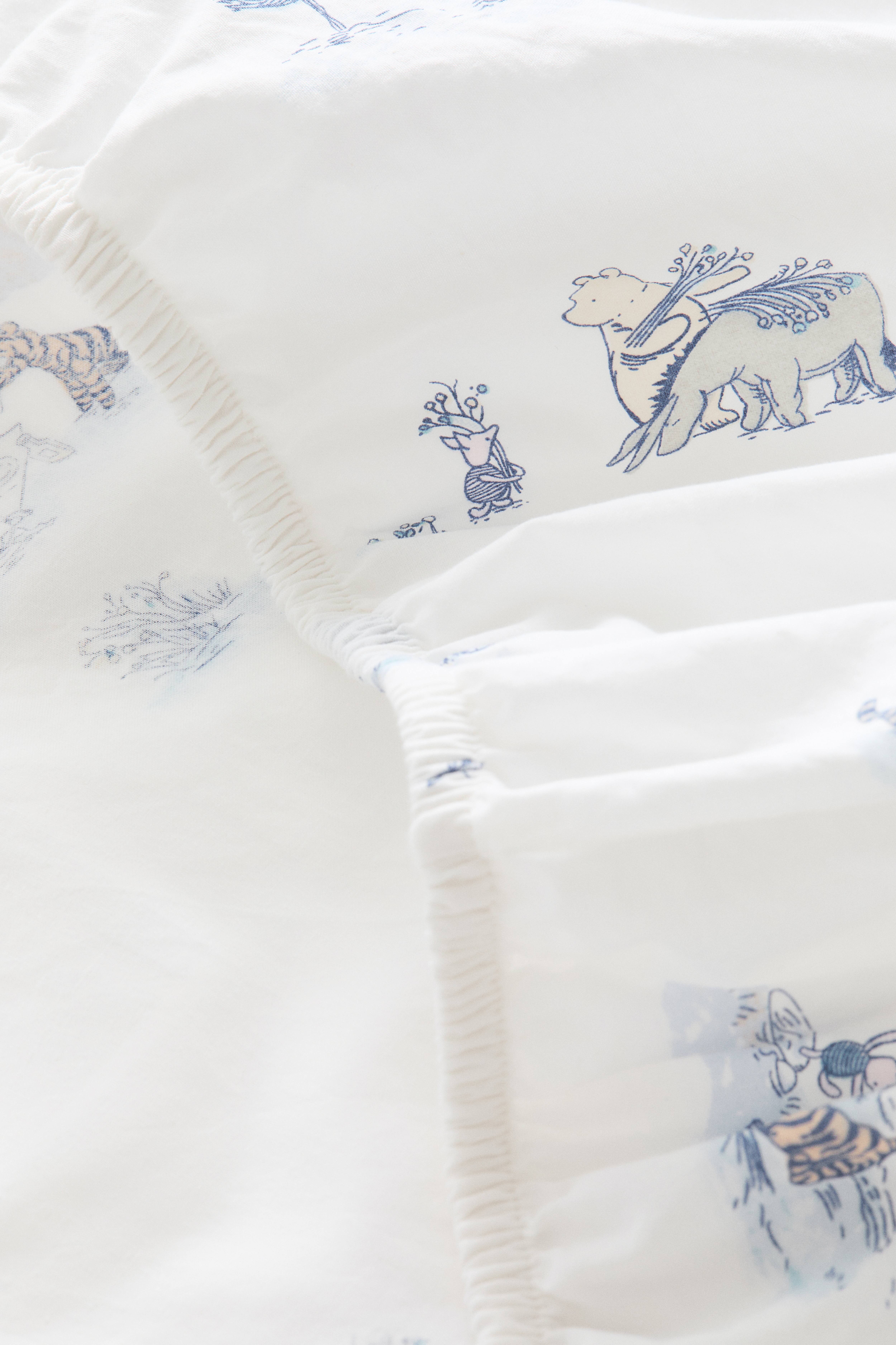 Patterned Percale Fitted Sheet
