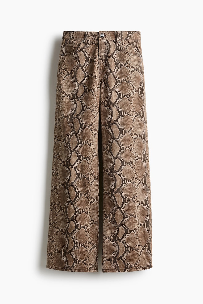 Bleecker High Rise Wide Leg Jeans - Brown/snakeskin-patterned/Dark denim blue/Light beige/Light denim blue/Light denim blue/Denim gray/Gray/Dark denim blue/Denim blue/Black - 1