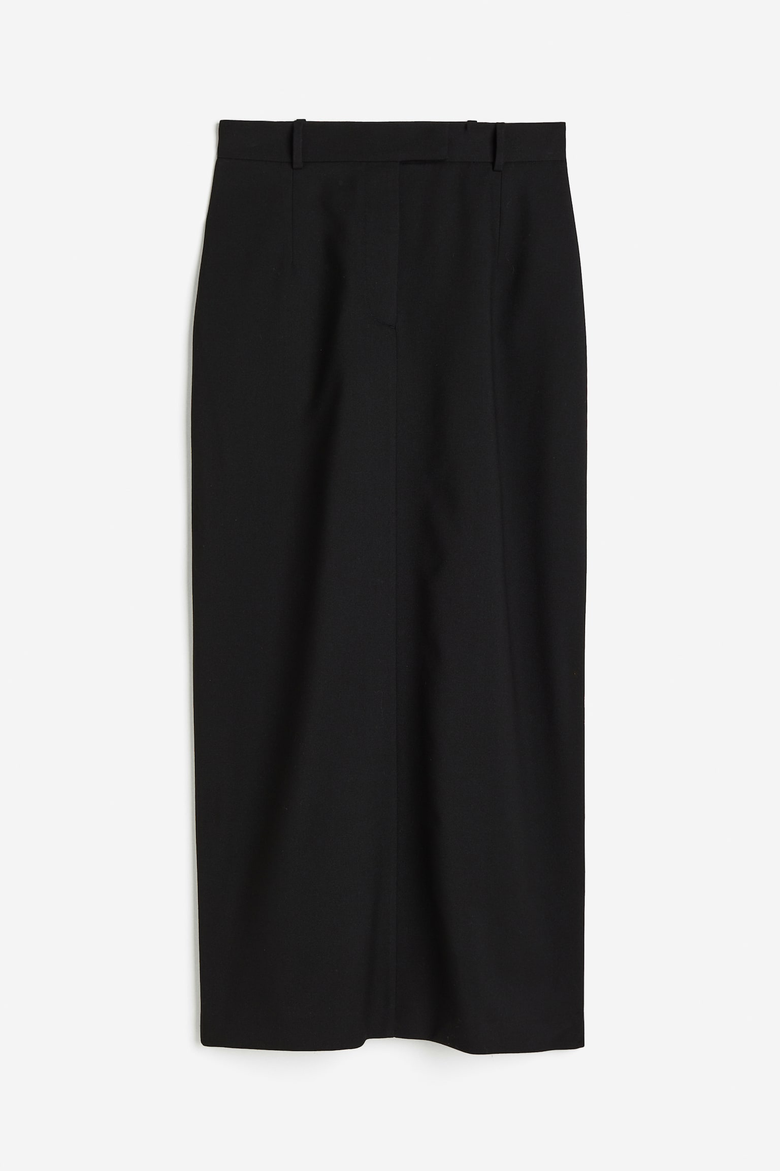 Twill pencil skirt - Black - 2