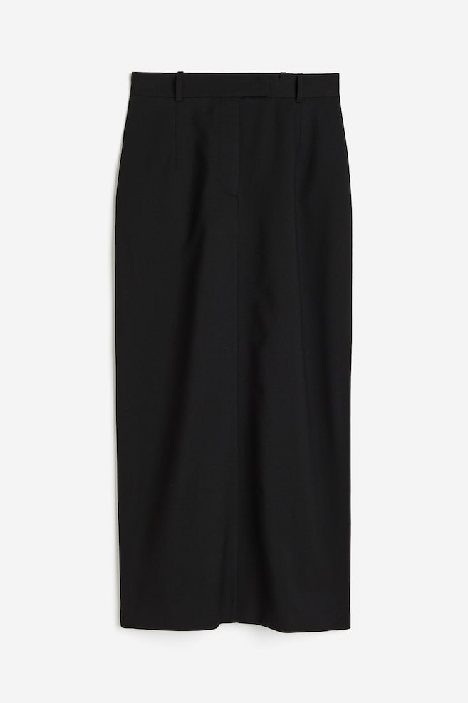 Twill pencil skirt - Black/Grey/Pinstriped - 2