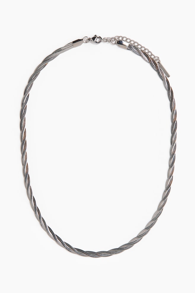 Waterproof Twisted Chain Necklace - Silver-colored/Gold-colored - 1