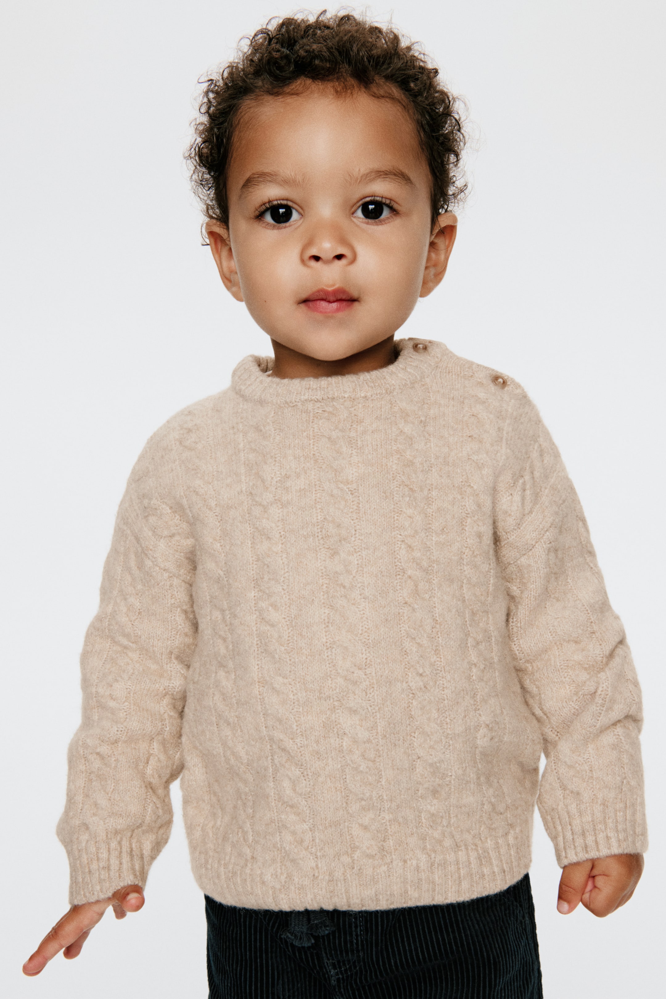 View larger image: Cable-knit jumper - Light beige - Kids | H&M 1
