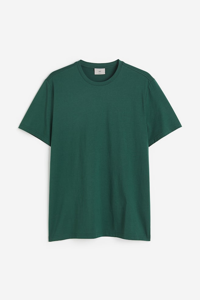 T-shirt i pimabomuld Slim Fit - Mørkegrøn/Hvid/Sort/Mørkegrøn/dc/dc/dc/dc/dc/dc - 2
