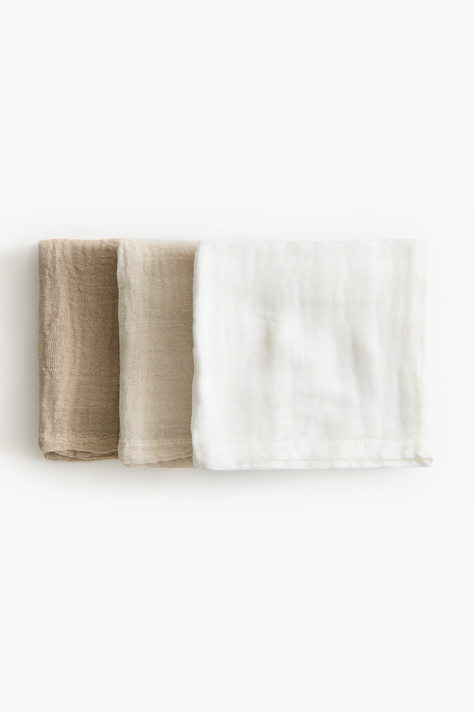 3-pack muslin cloths - Beige/White/Light beige/White/Light khaki green/Powder pink/Old rose/Light blue/Dusty blue - 1