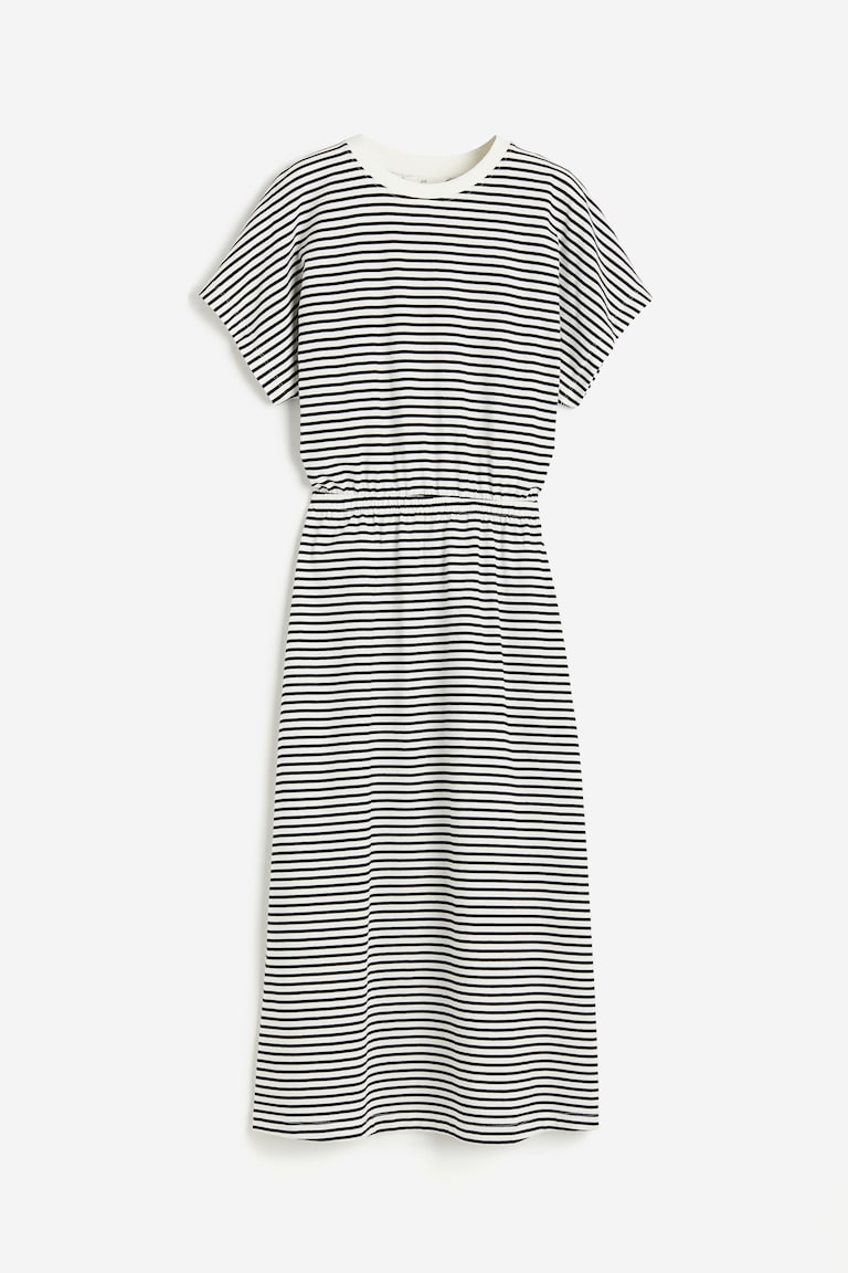 Women's White Smocked-waist jersey dress | H&M