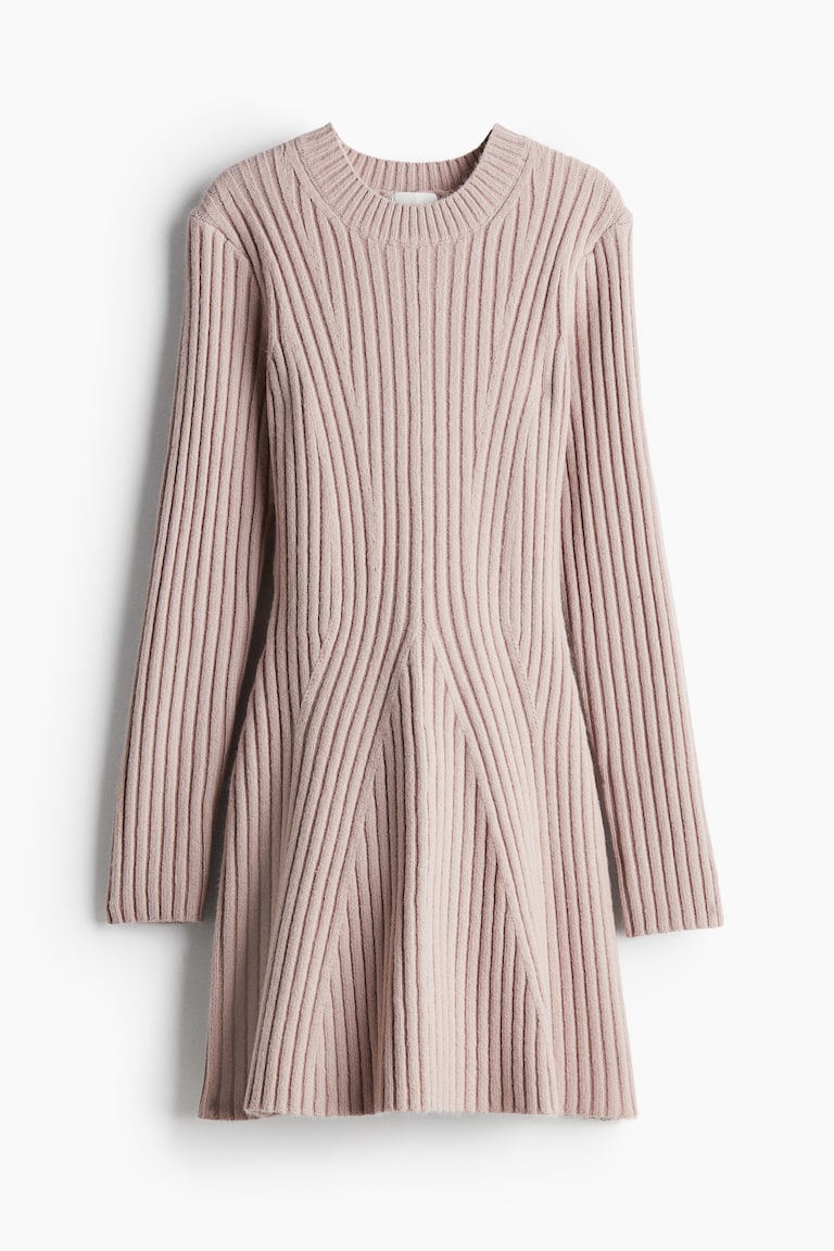 rib knit dress h&m grey Women's Dark marl Rib-knit Top Lace Tulle Sleeveless Zipper Back Lovely Pretty Flower Girl Dresses