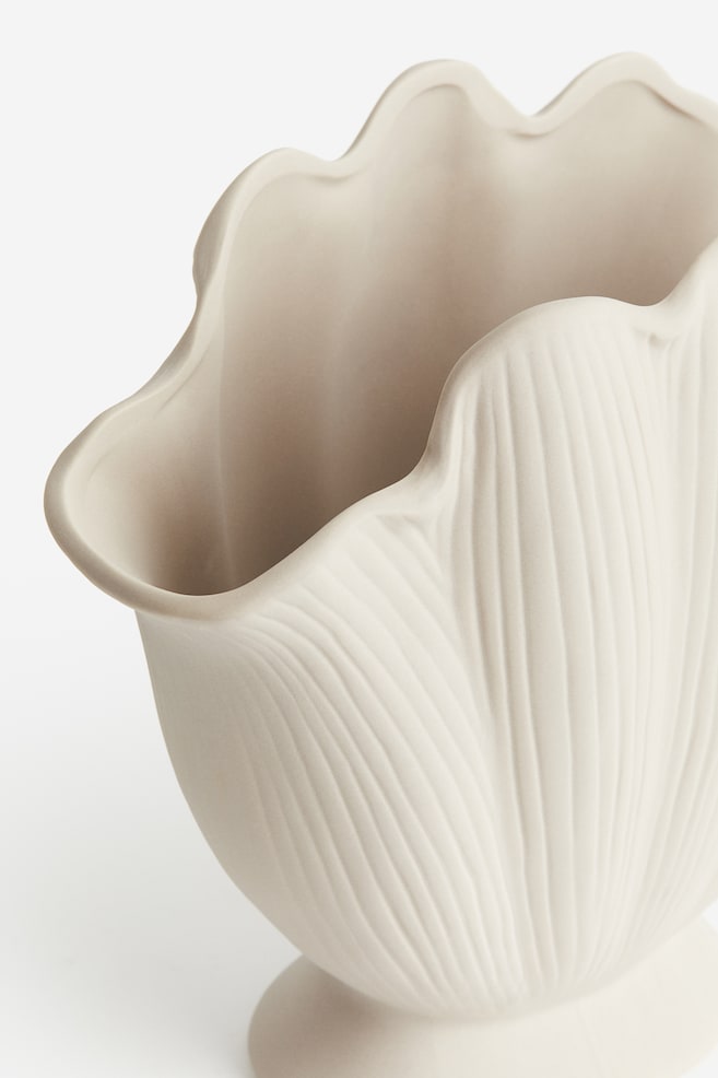 Vase en forme de coquillage - Beige clair - 4
