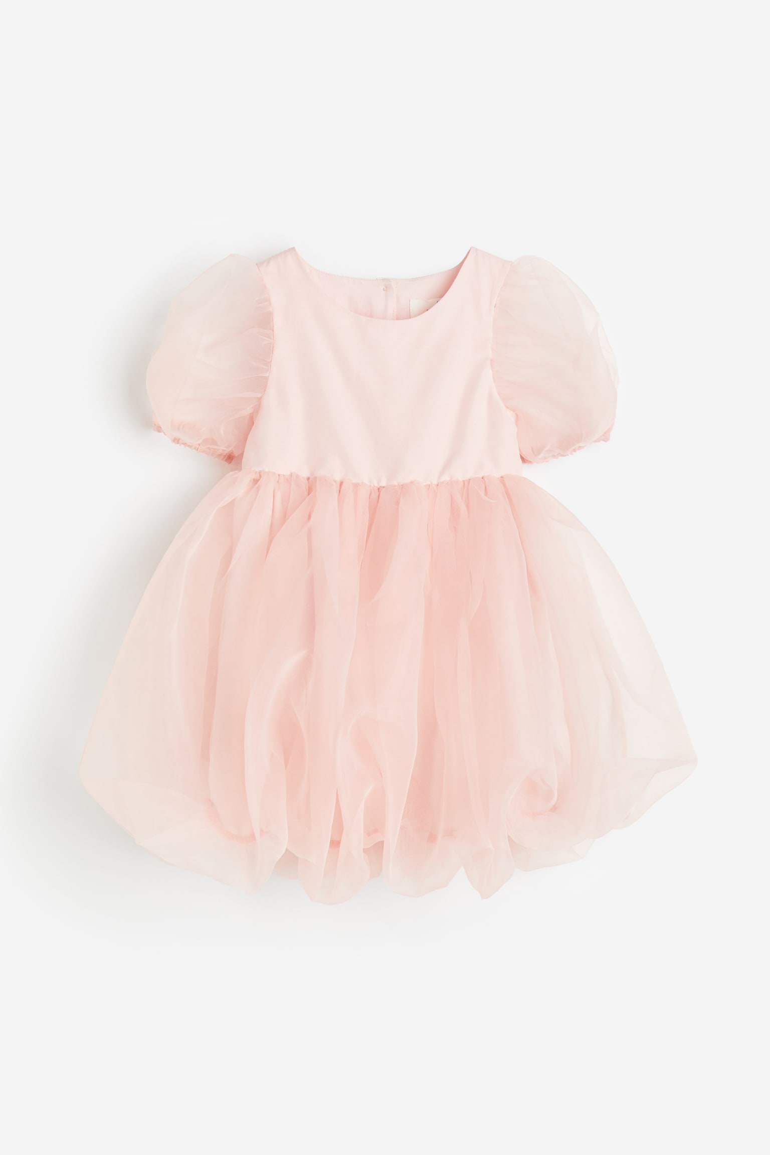 Balloon-skirt tulle dress - Light pink - 1