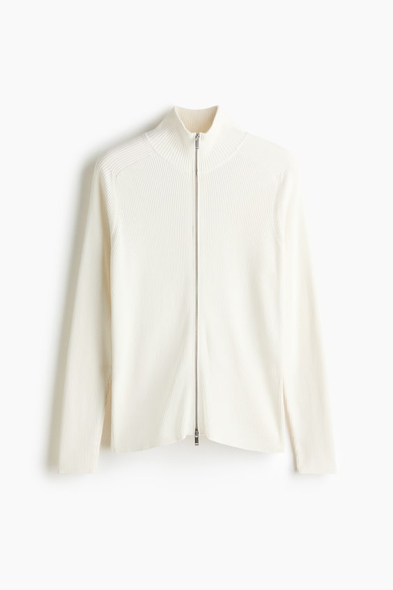 Мужские кардиганы H&M Slim-Fit Rib-Knit Cardigan