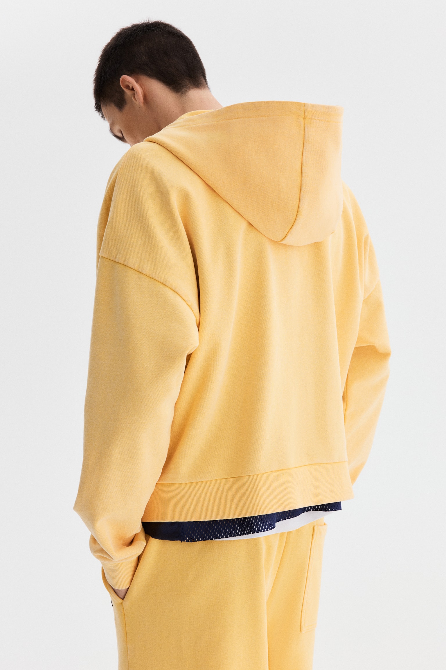 Kastige Hoodiejacke in Oversized Fit - Gelb/California dreams/Mattgrau/95 - 7