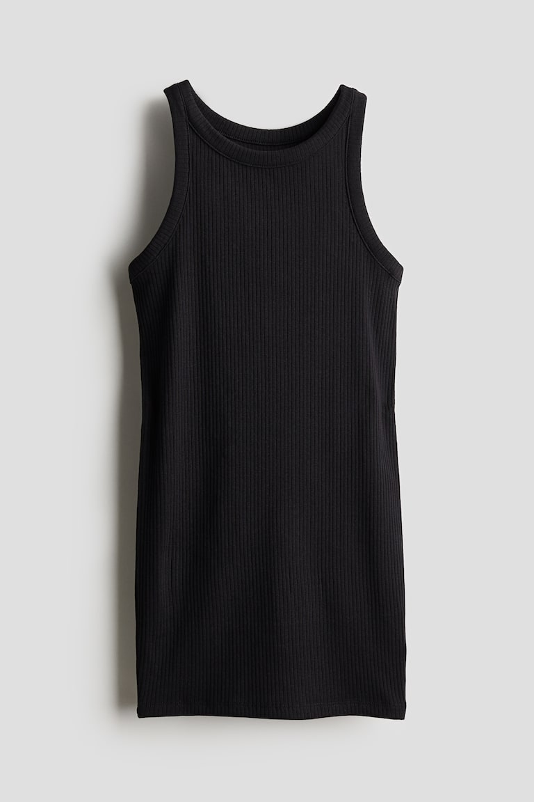 White Ribbed Jersey Dress for kids | H&M US