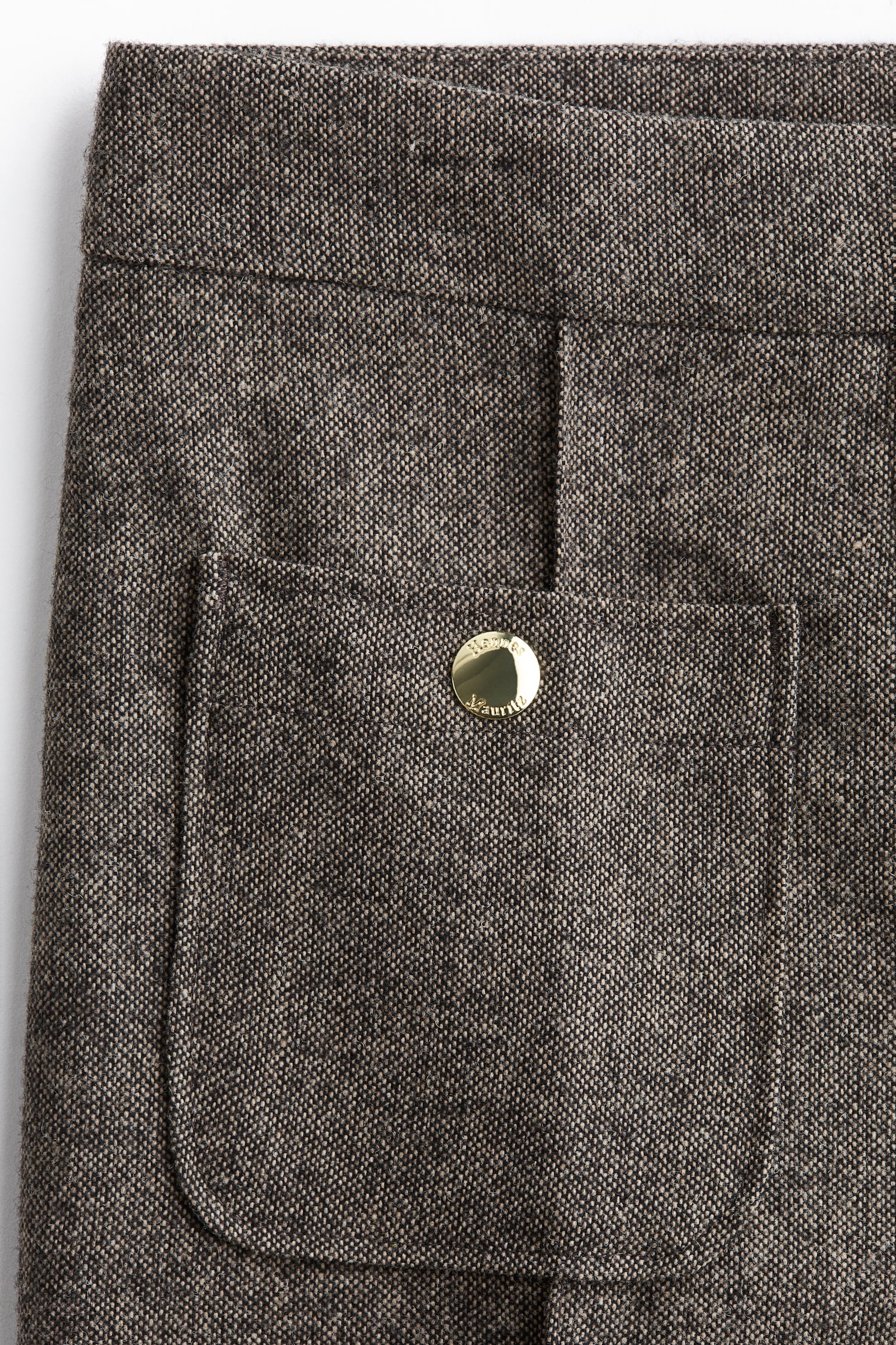 Женские брюки H&M Creased, цвет: Коричневый меланжевый — фото 6