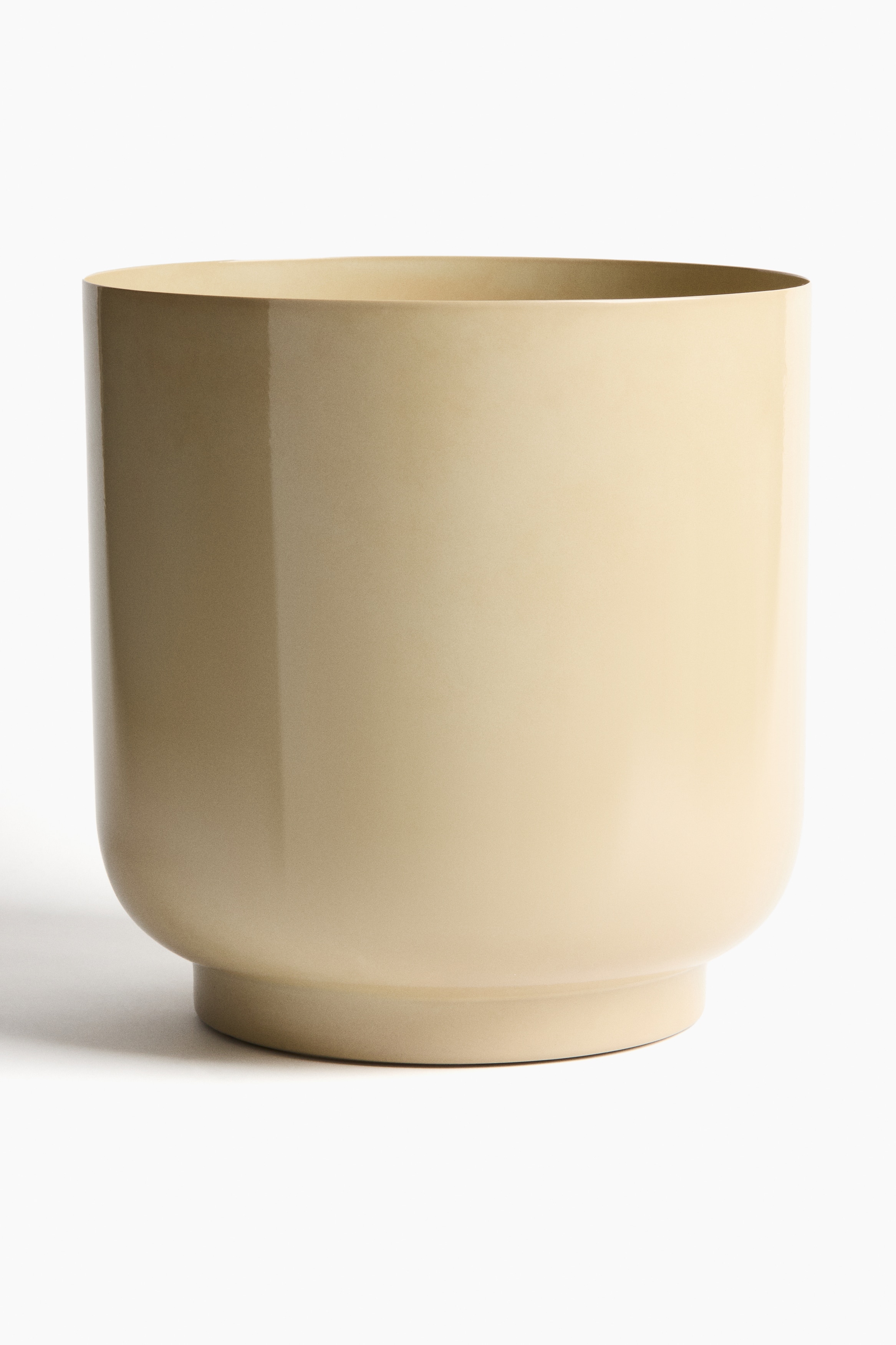 Très grand cache-pot en métal - Beige/Brun foncé/Vert kaki