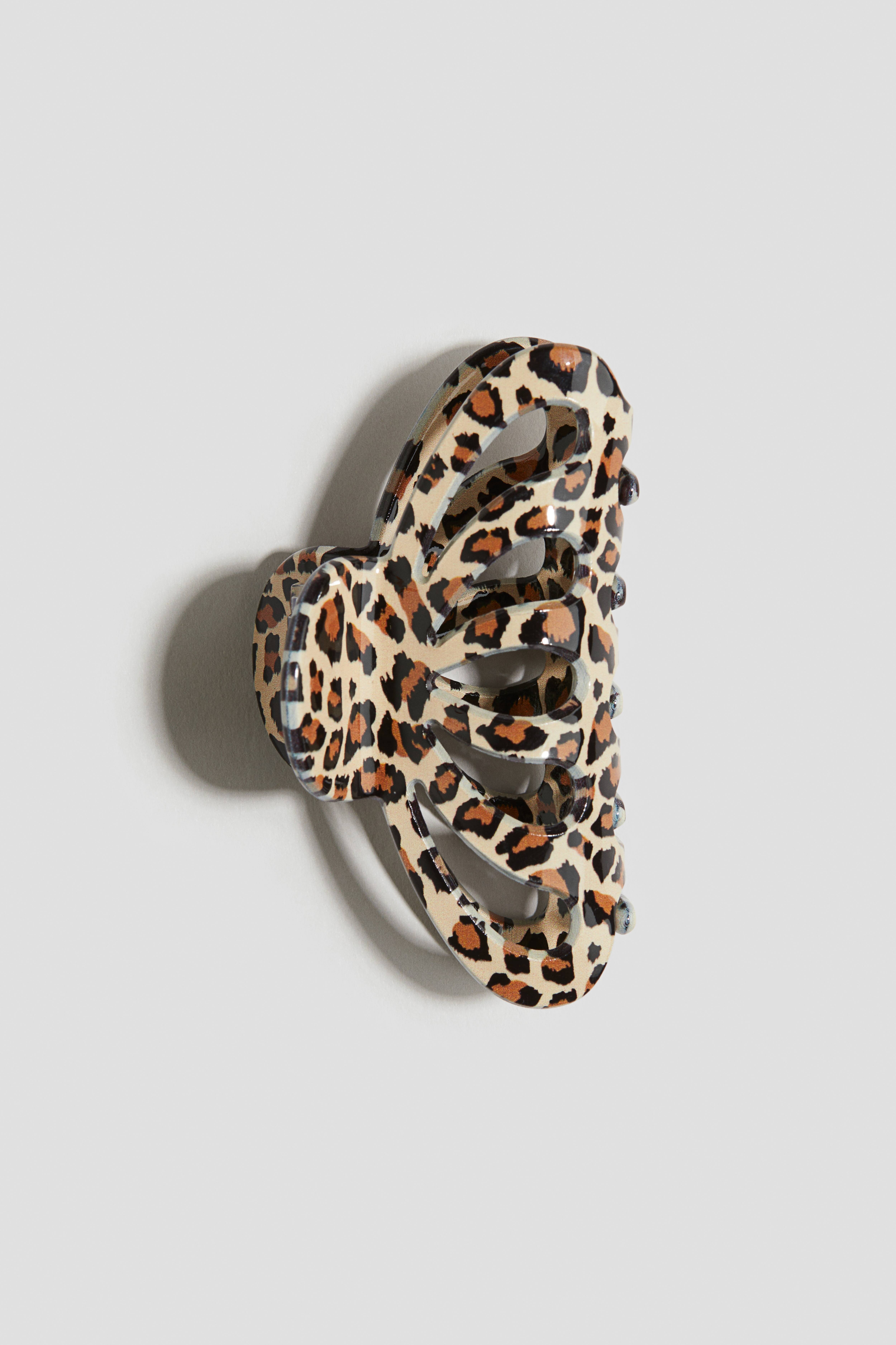 Fascia Elastica Grande Per Capelli In Seta - Motivo Leopardato Stile Vintage - Donna