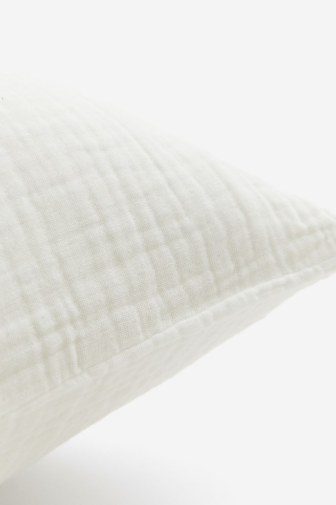 Federa in mussola di cotone - Bianco/Beige chiaro/Talpa chiaro - 2