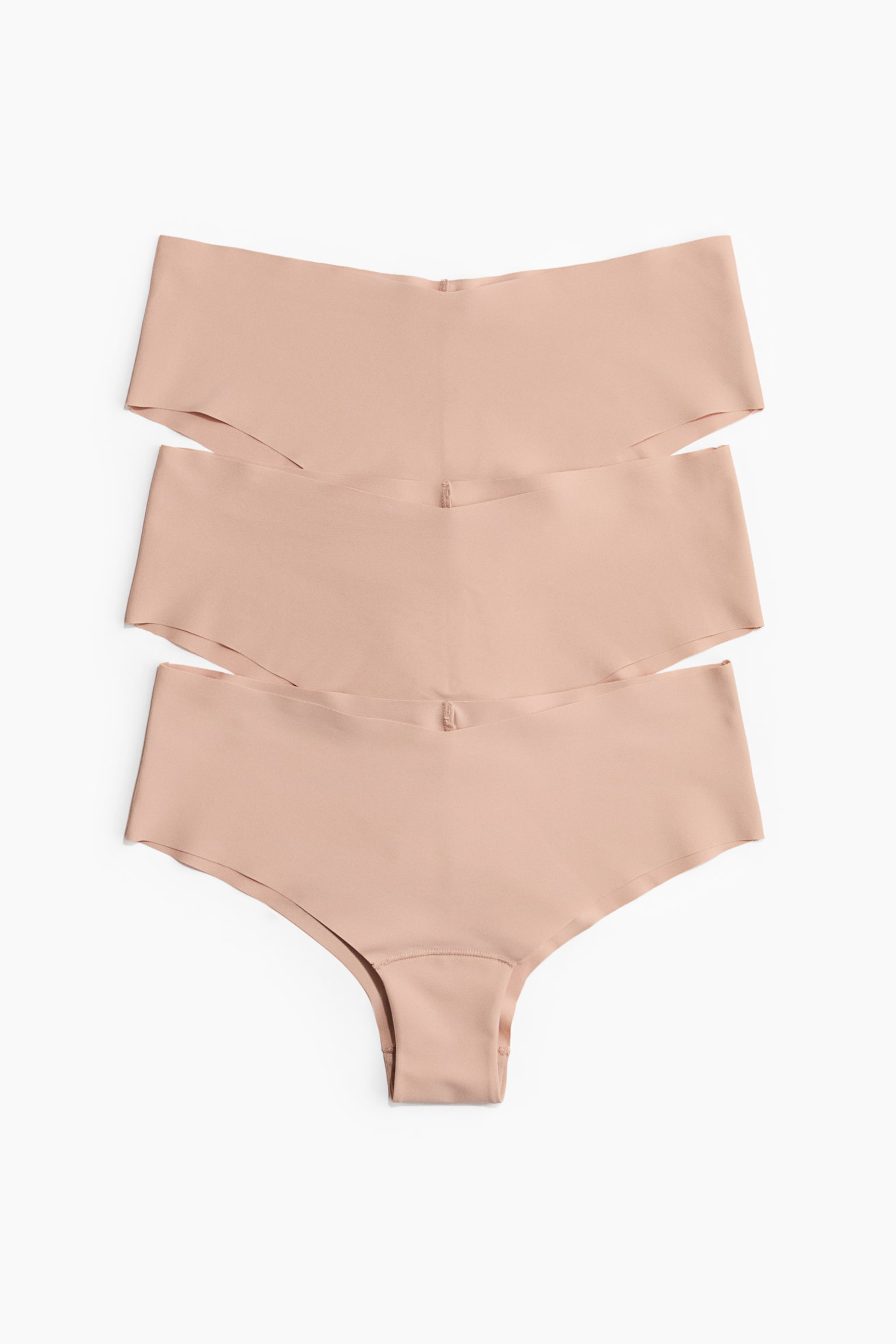3-pack invisible hipster briefs - Light beige - 2