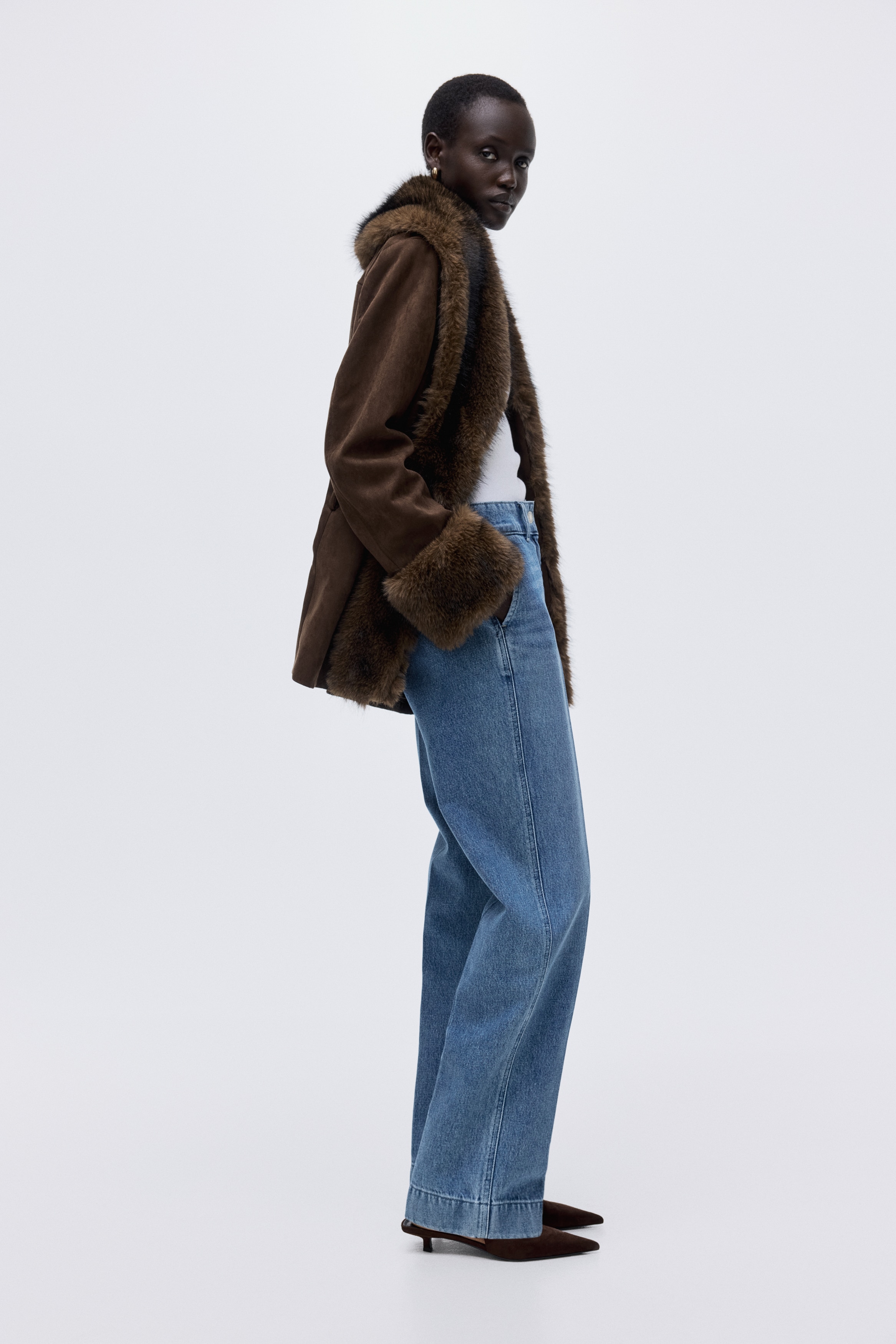 Signore - Blu denim Wide High Jeans - Size: 40  - H&M