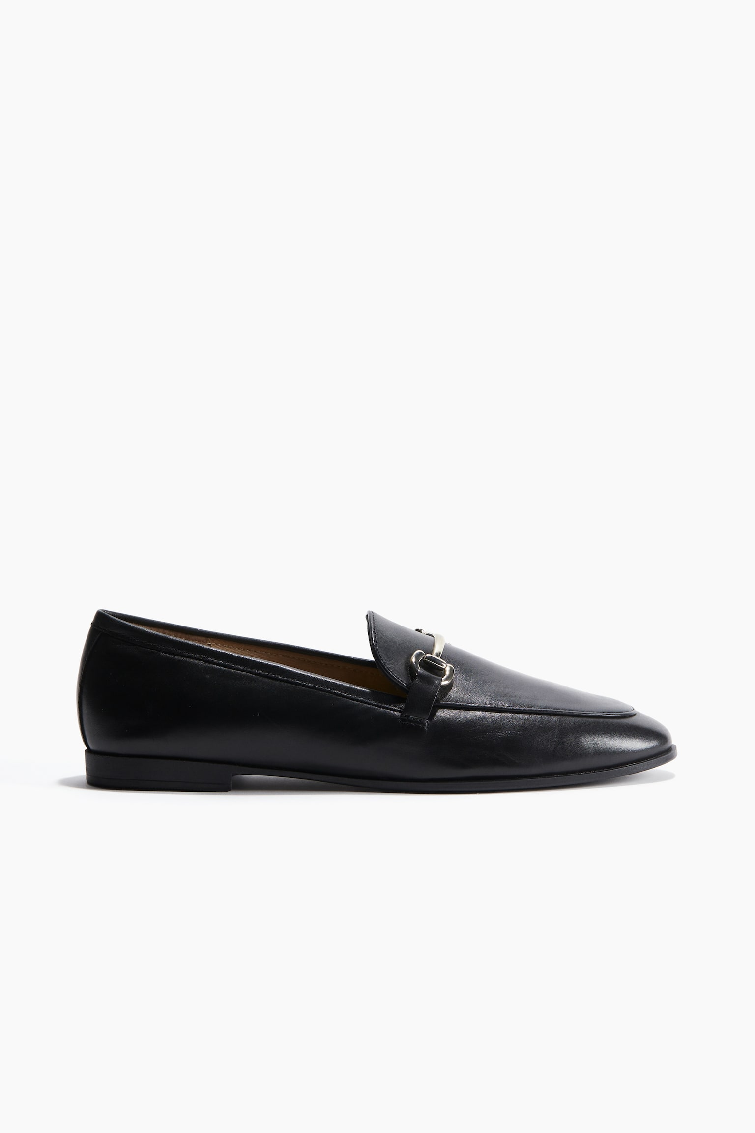 Leather loafers - Black/Beige - 2