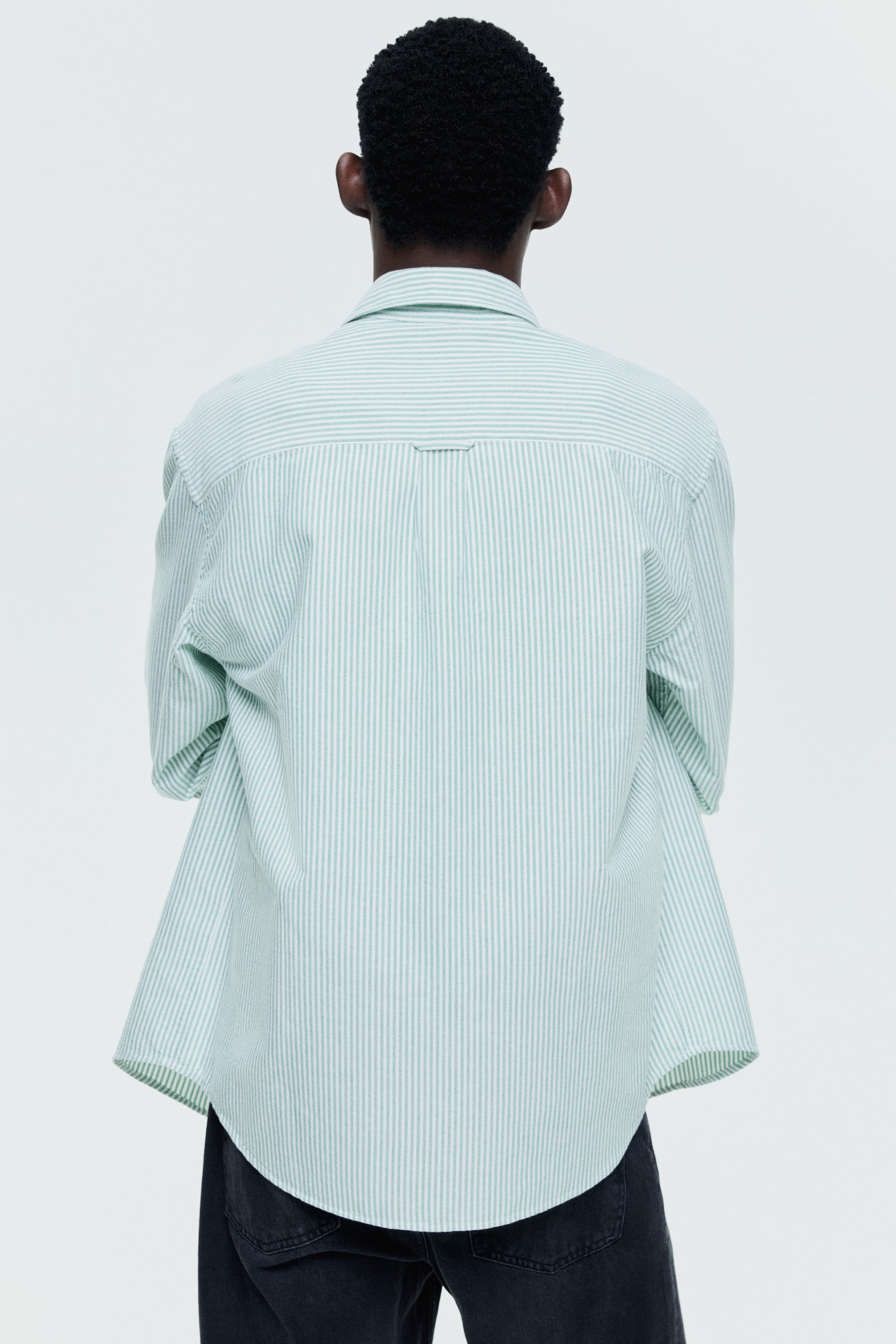 Regular Fit Oxford shirt - Green/Striped/White/Light blue/Black/Light blue/Striped/White/Pinstriped/Light blue/Striped - 6
