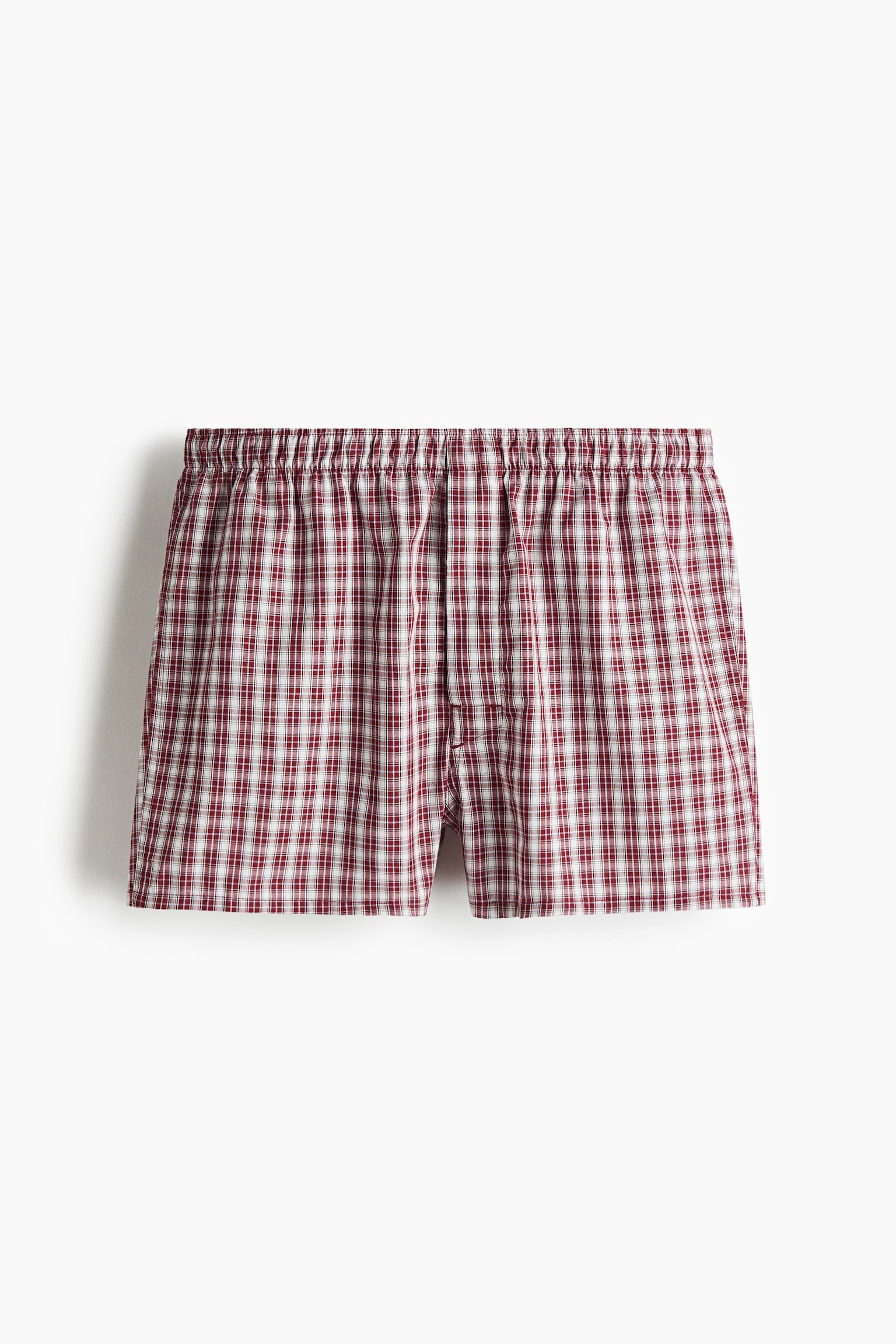 2-pack woven boxer shorts - Red/Checked/Blue/Striped/Dark green/Checked/Brown/Checked - 3