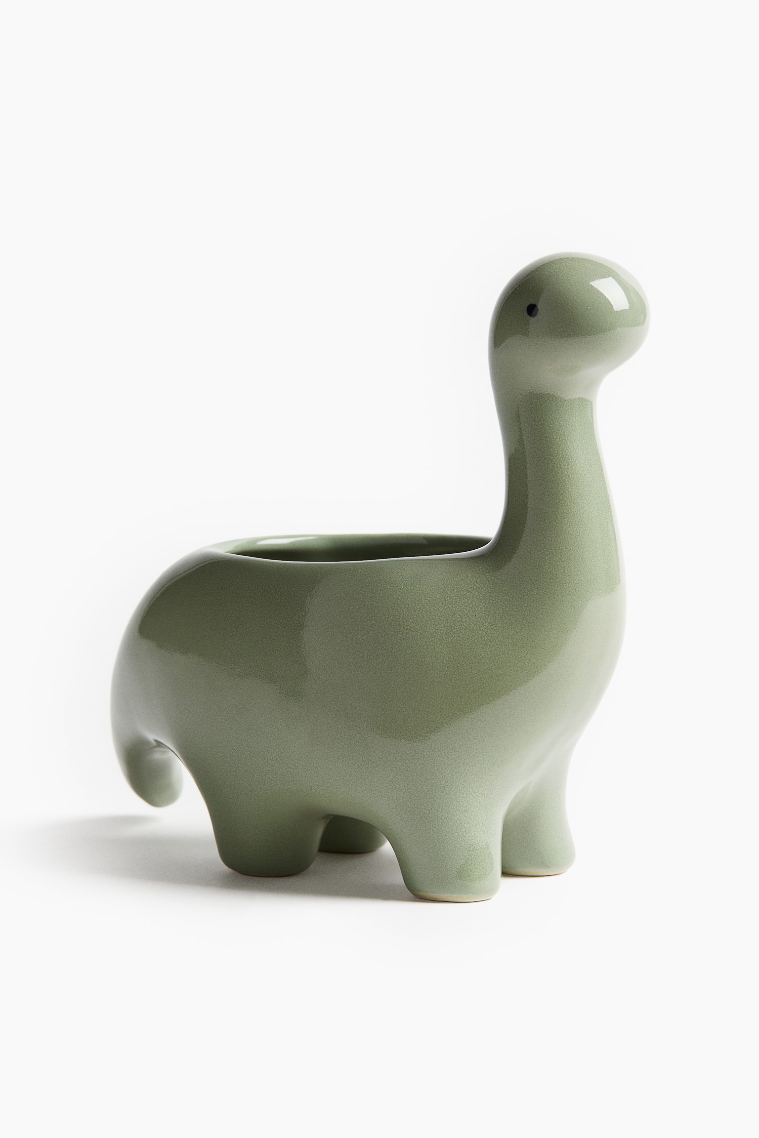 Dinosaur stoneware plant pot - Zelená - 1
