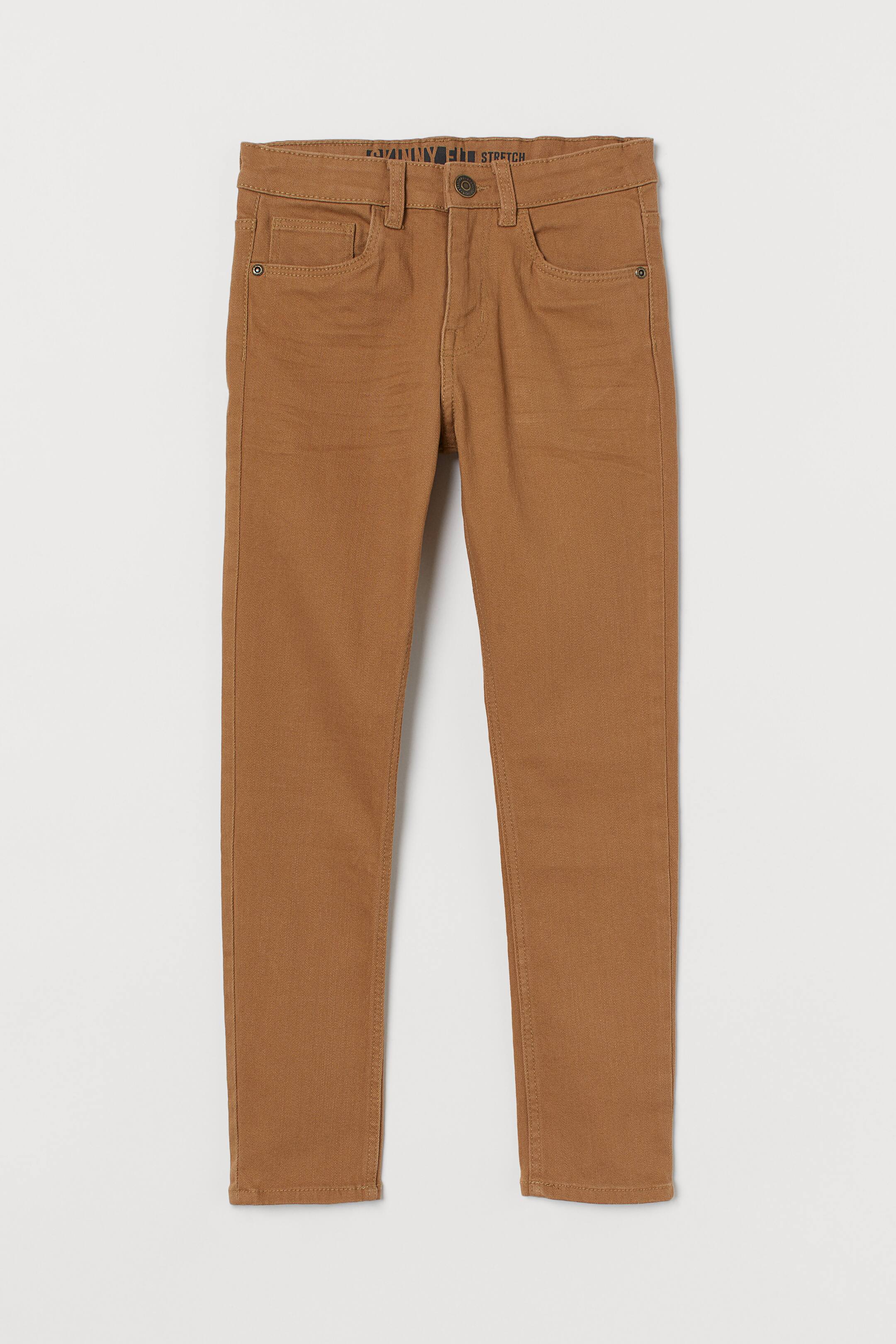 Zobrazit větší obrázek: Keprové kalhoty Skinny Fit - Tmavě béžová - DĚTI | H&M CZ 1