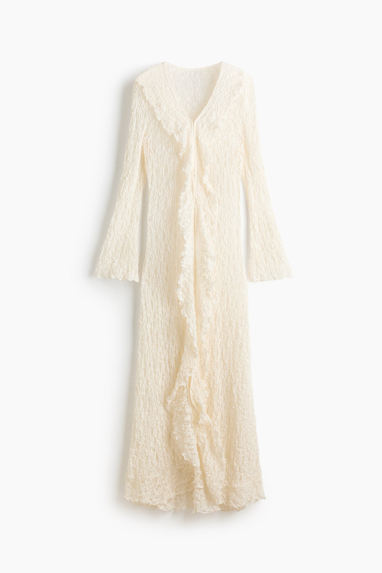 h&m white lace maxi dress H&M + Long Lace Dress