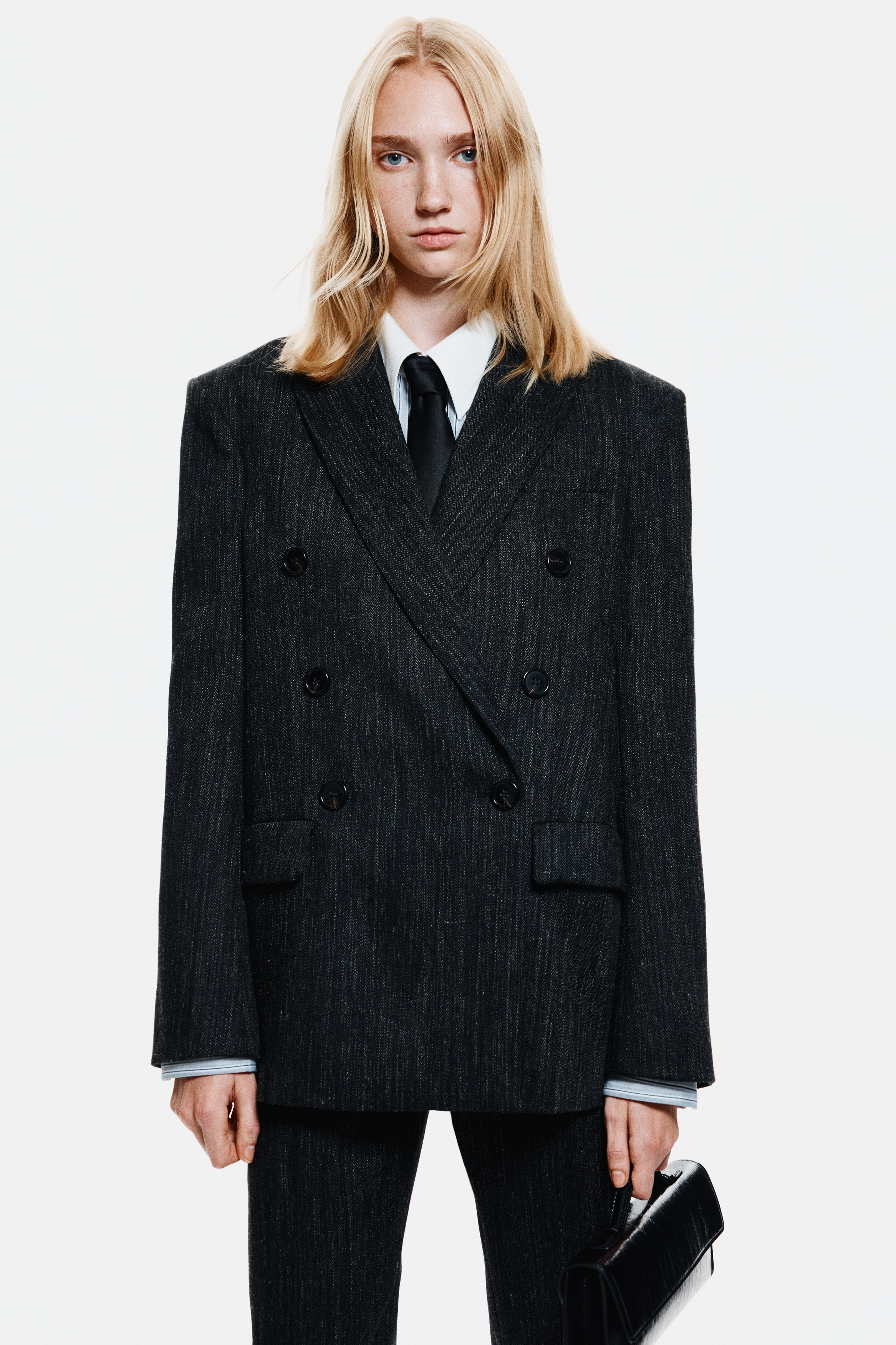 ダブルブレストブレザー　♡新品♡ Ｈ＆Ｍ　チェック　ブレザー　ジャケット H&M - 【新品】H&M ダブルブレストブレザー テーラード