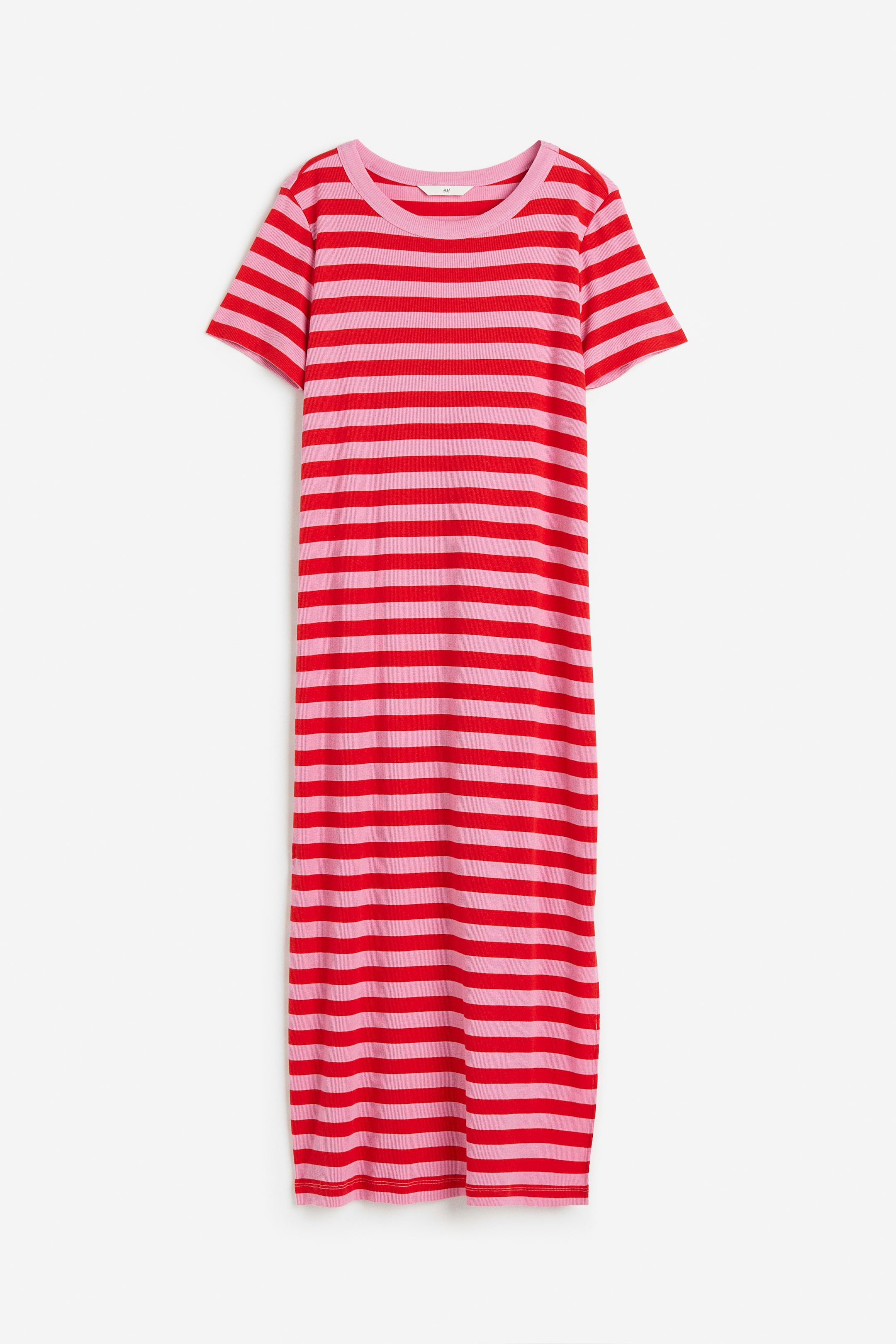 h and m ribbed jersey dress Women's Gray melange Ribbed Jersey Dress