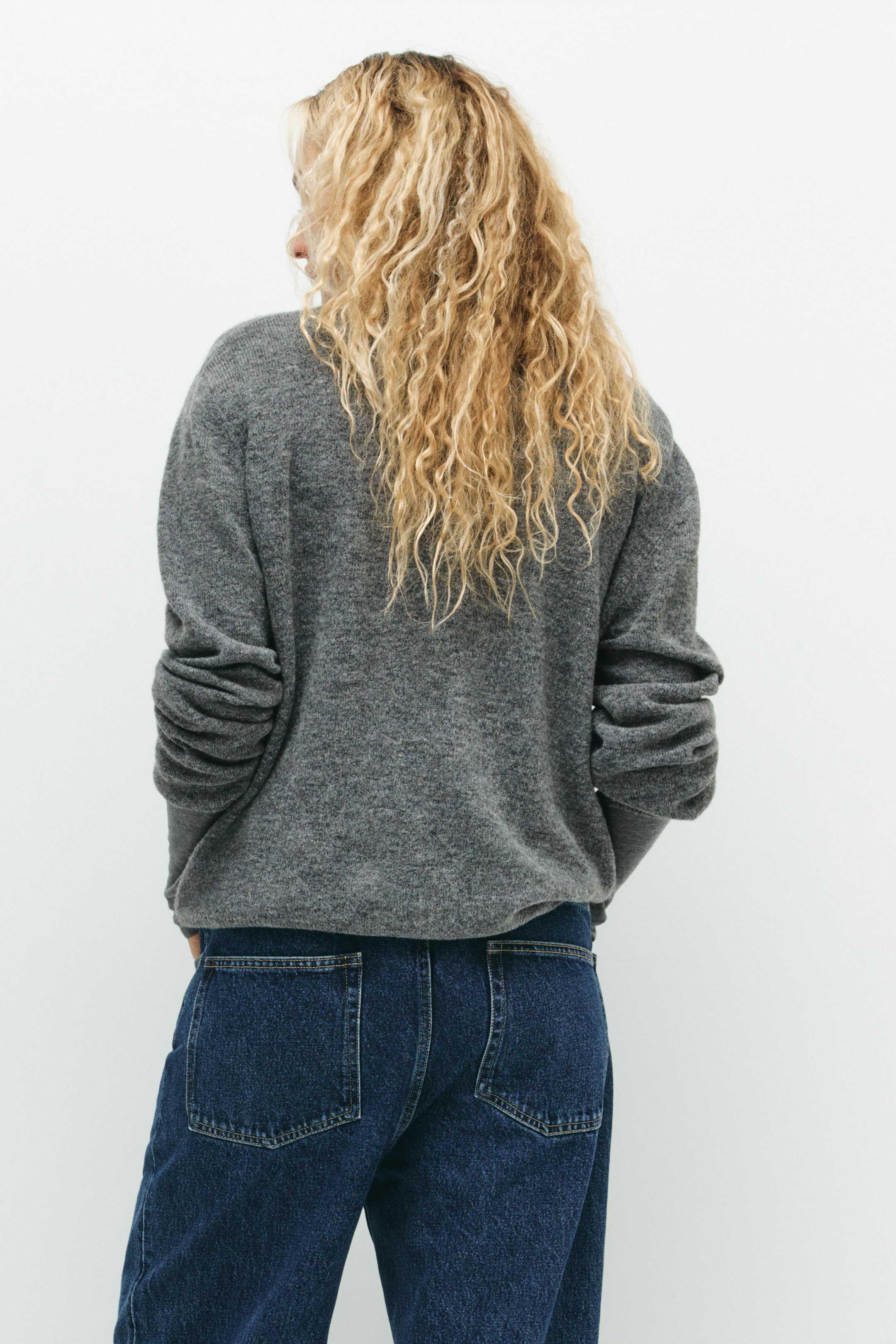 Ingrandisci l'immagine: MAMA Cardigan in maglia fine - Grigio scuro mélange - DONNA | H&M CH 4