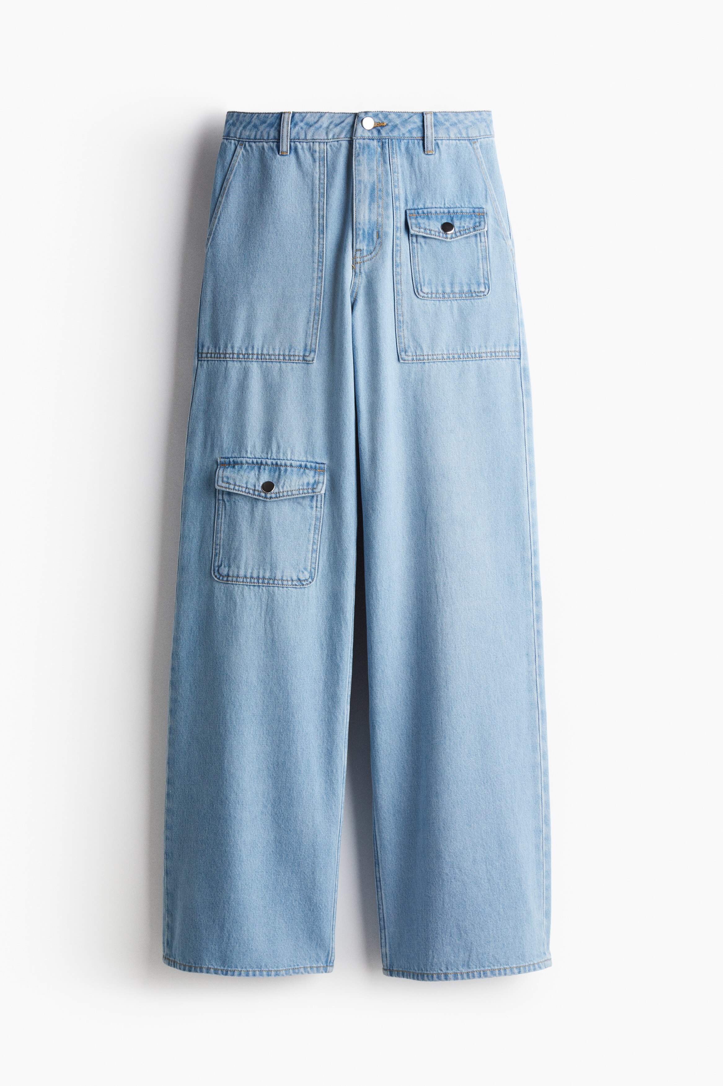 ポケットディテール デニムパンツ - ライトデニムブルー