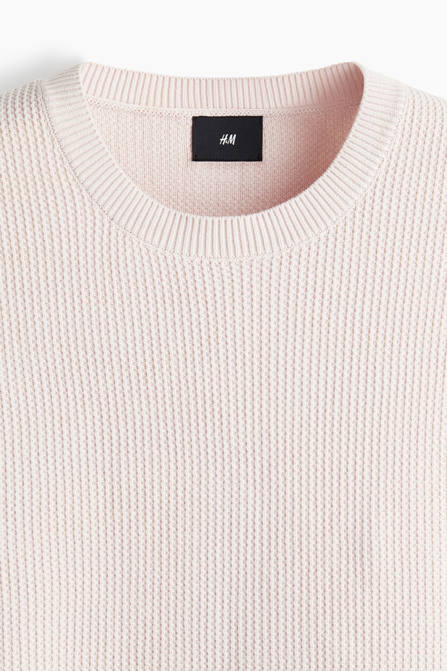 와플 텍스처 스웨터 베스트 루즈핏 - 핑크/블랙 - 4