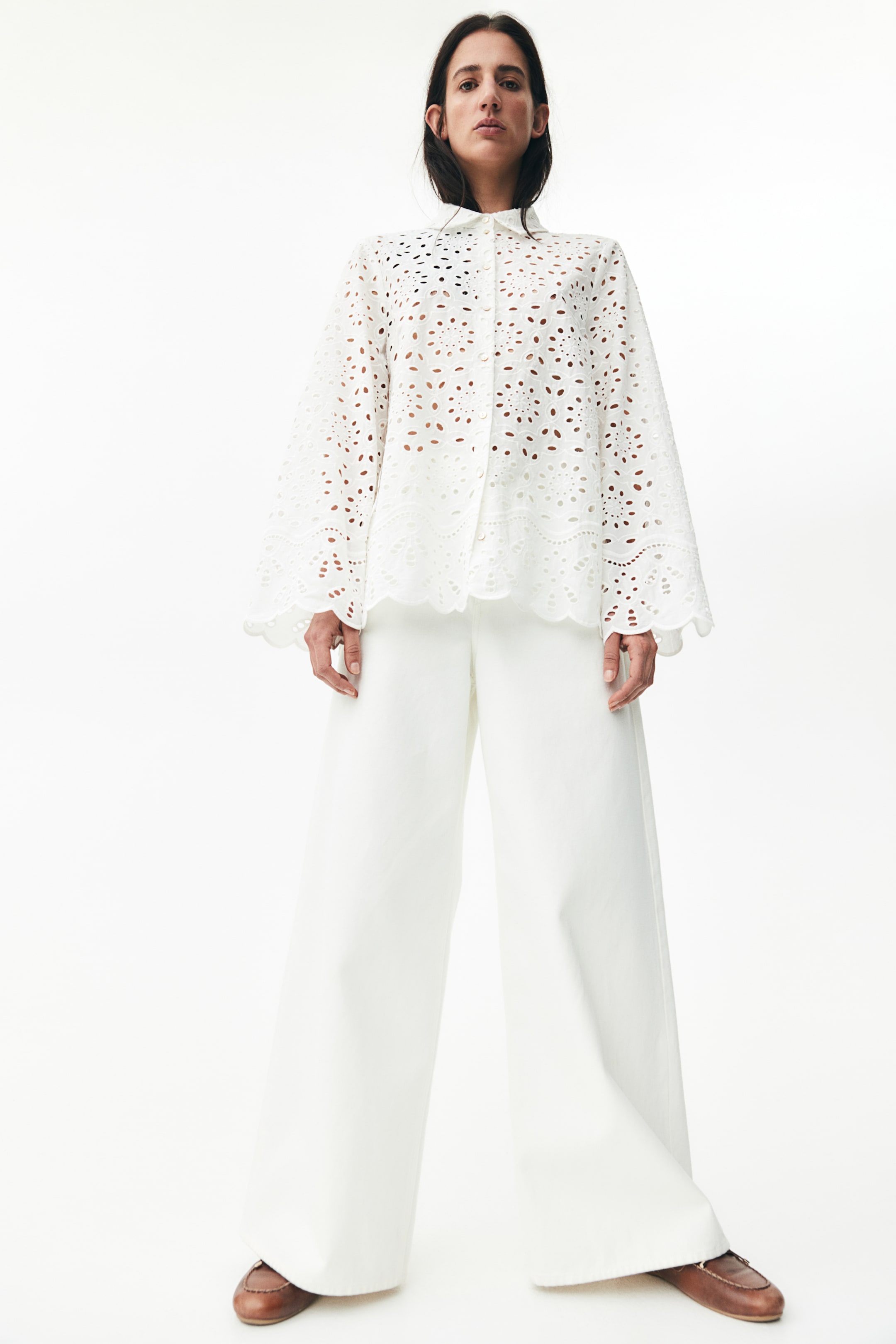 Eyelet Embroidered Shirt