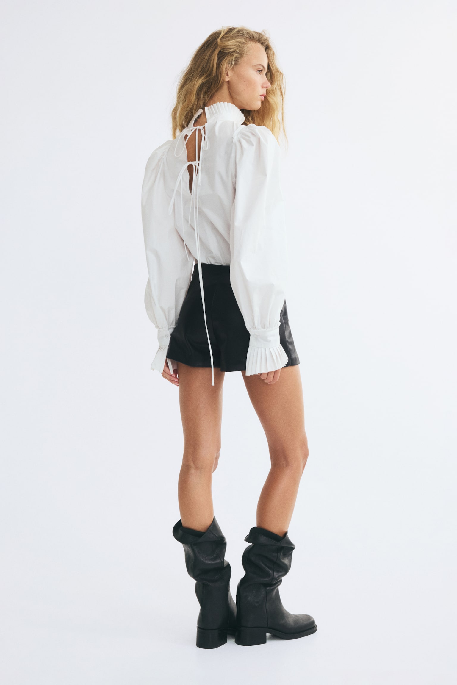 Женская юбка-шорты H&M Wrap Skort, цвет: Чёрный — фото 5