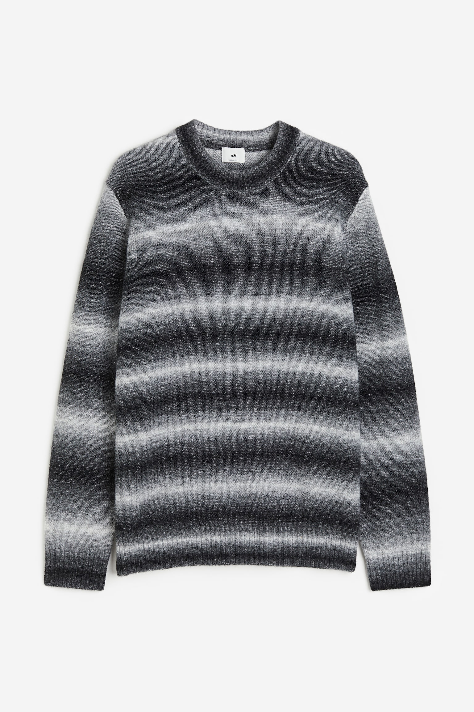 Regular Fit Sweater - Black/Stripe/Beige - 1