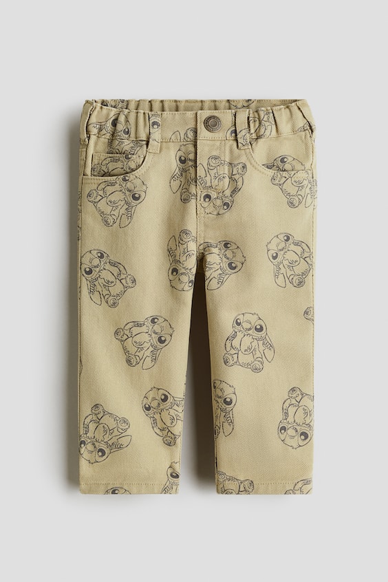 Детские джинсы H&M Printed Twill Pants