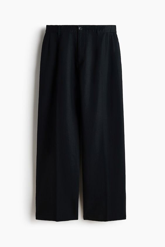 Мужские брюки H&M Loose-Fit Linen-Blend Pants