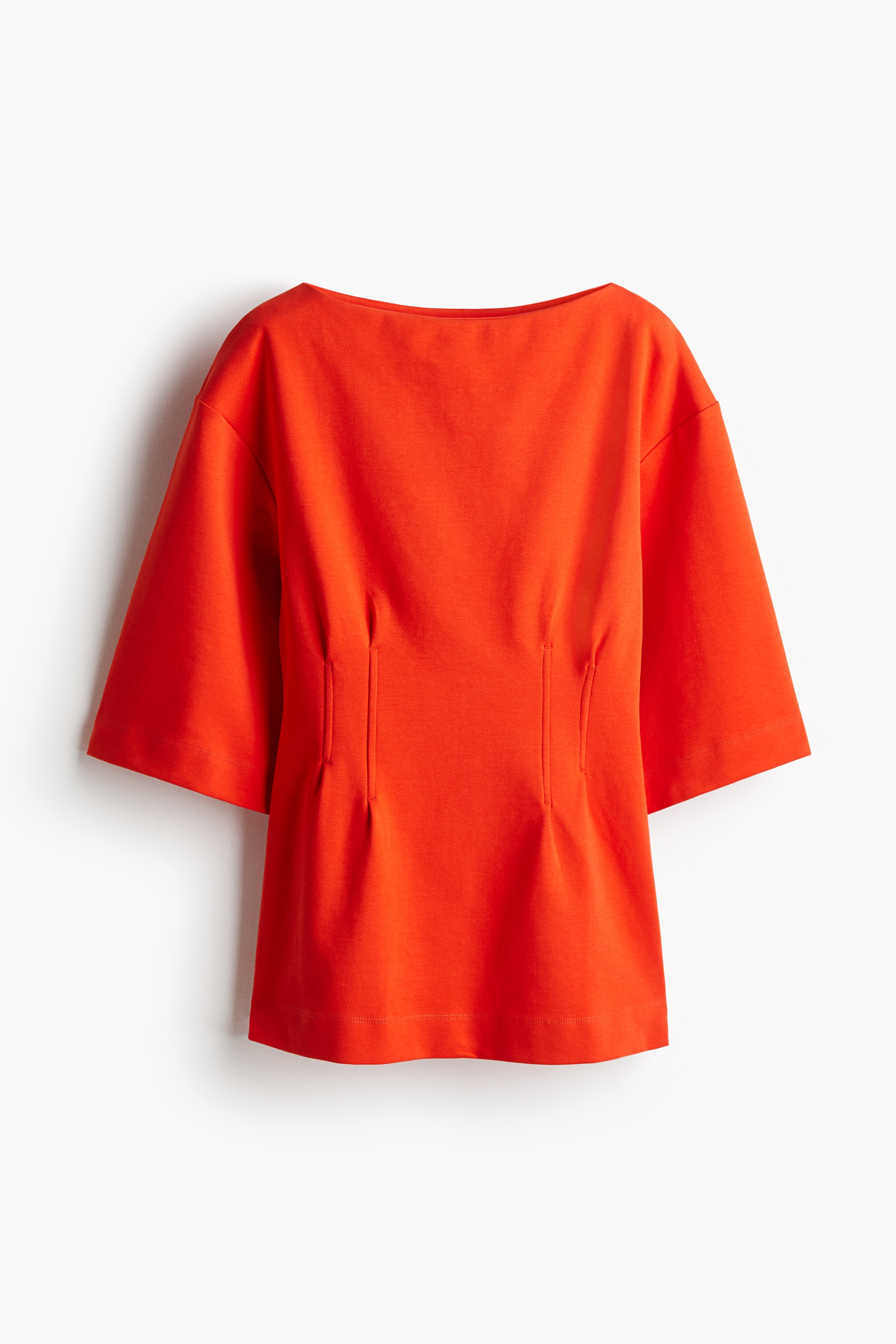 T-shirt sciancrata - Rosso acceso/Marrone scuro/Marrone/Bianco