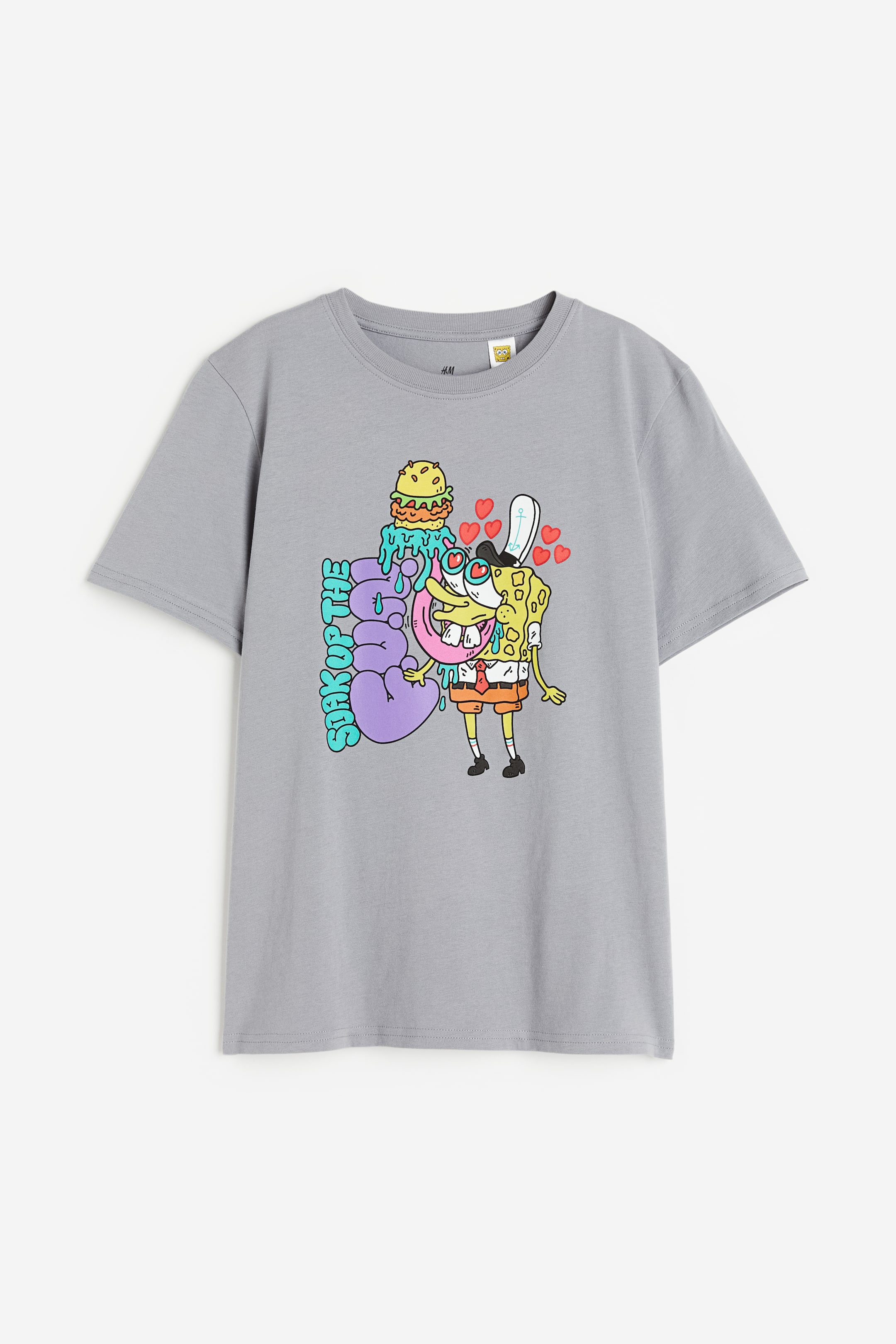 Printed T-shirt - Gray/SpongeBob - Kids | H&M US