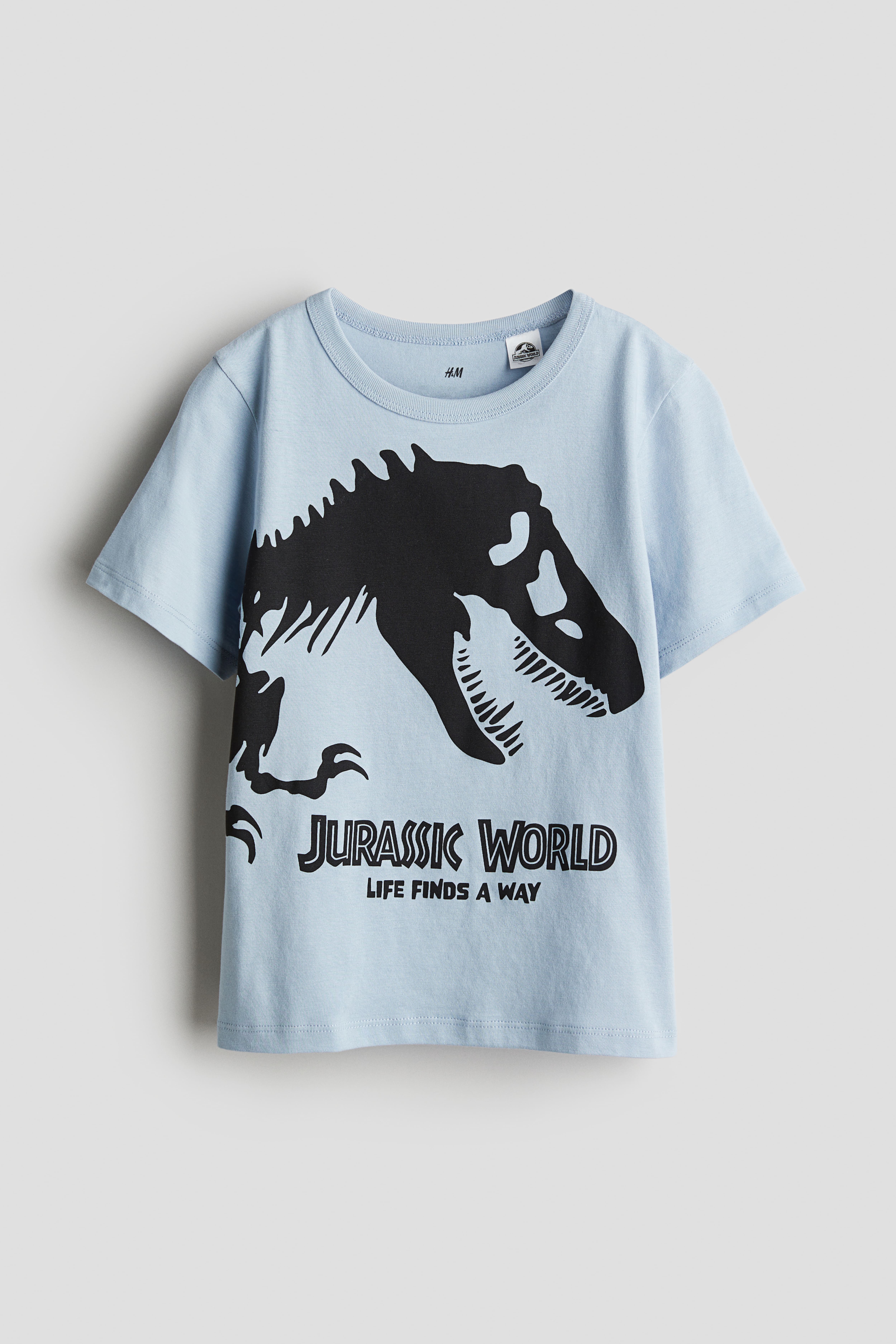 Printed Cotton T shirt Light blue Jurassic World Kids H M US