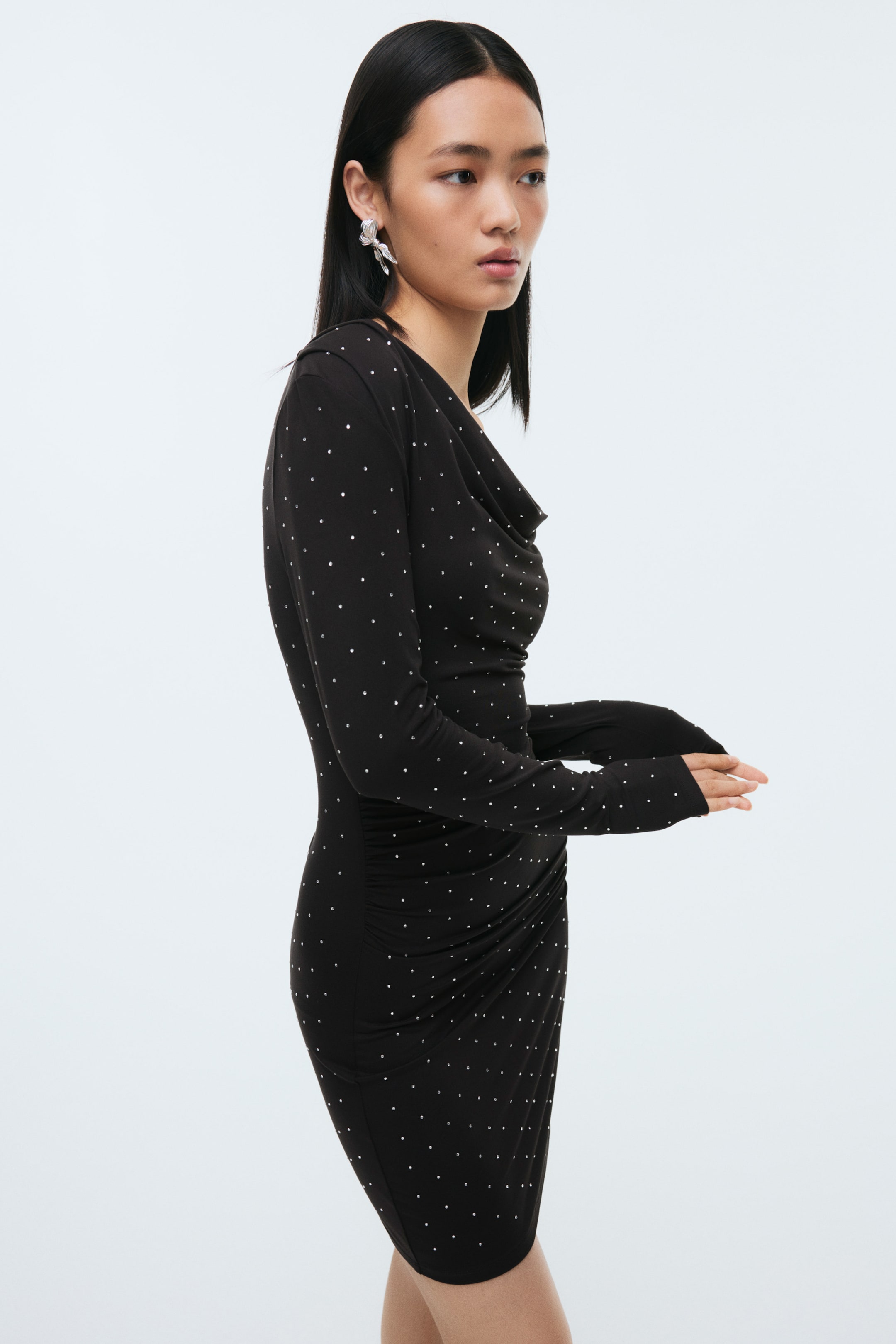 Ampliar la imagen: Embellished mini dress - Black - Ladies | H&M MX 3