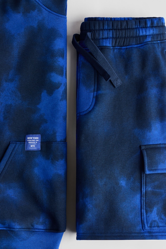 2-piece sweatshirt set - Navy blue/Tie-dye - 2