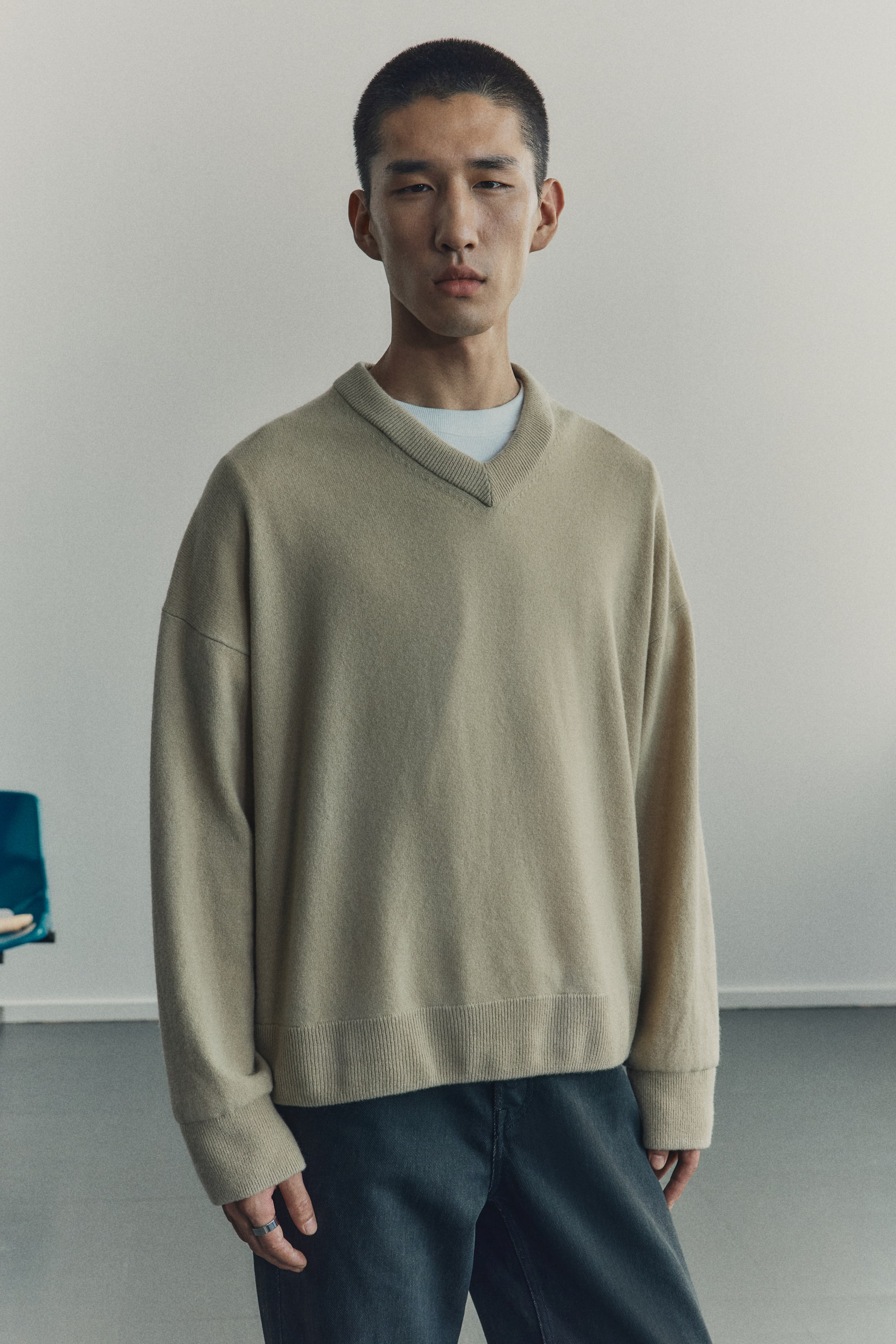 Prikaži veću sliku: Džemper od kašmira Loose Fit - Bež - Men | H&M RS 2