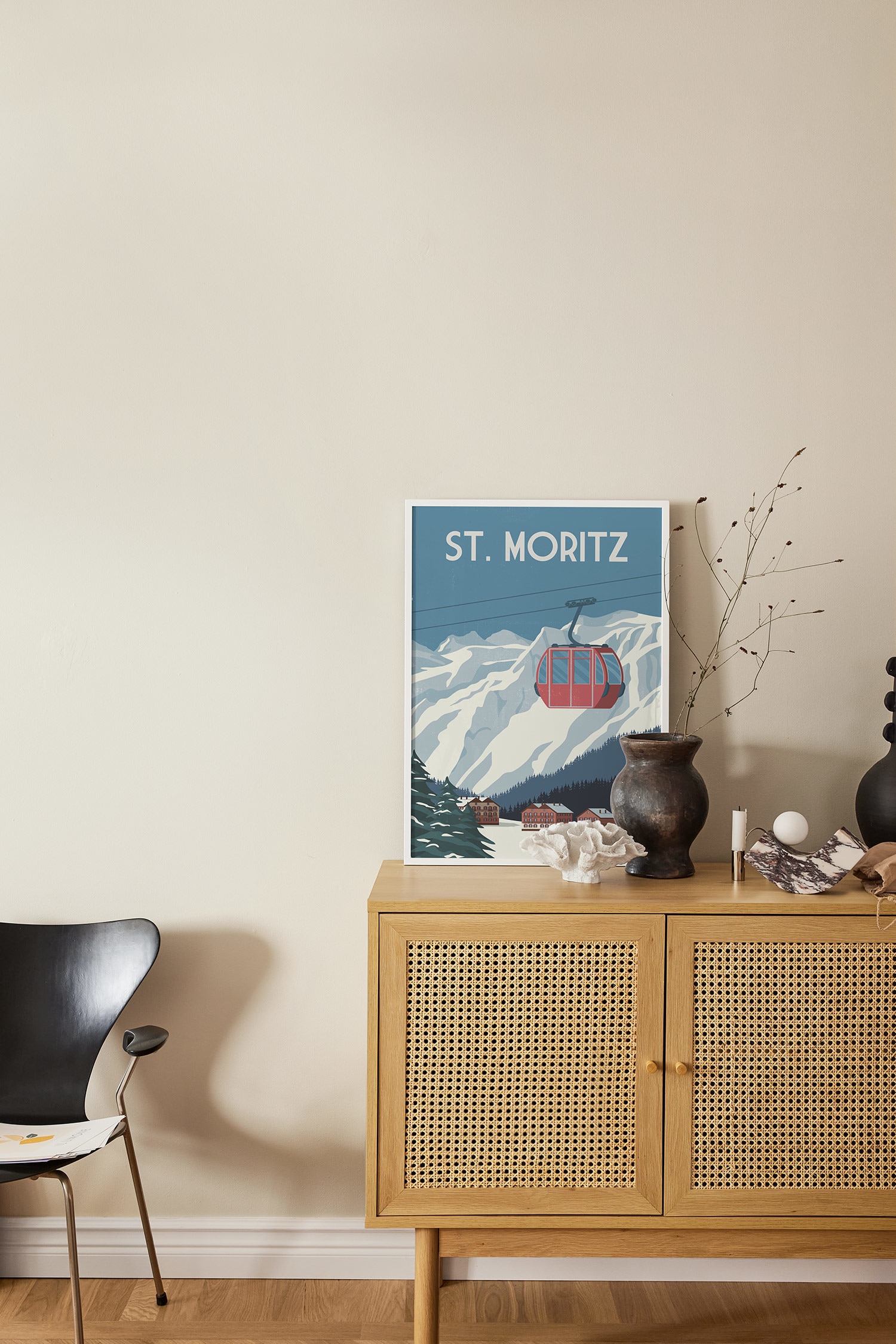 St. Moritz Poster - Blue