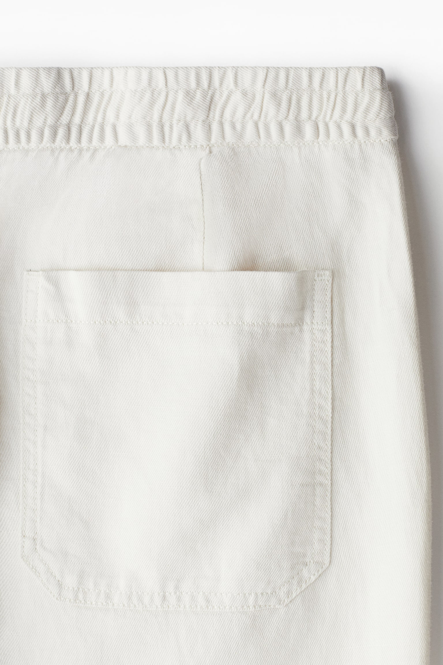 Relaxed Fit Linen-blend trousers - Cream/Navy blue - 5