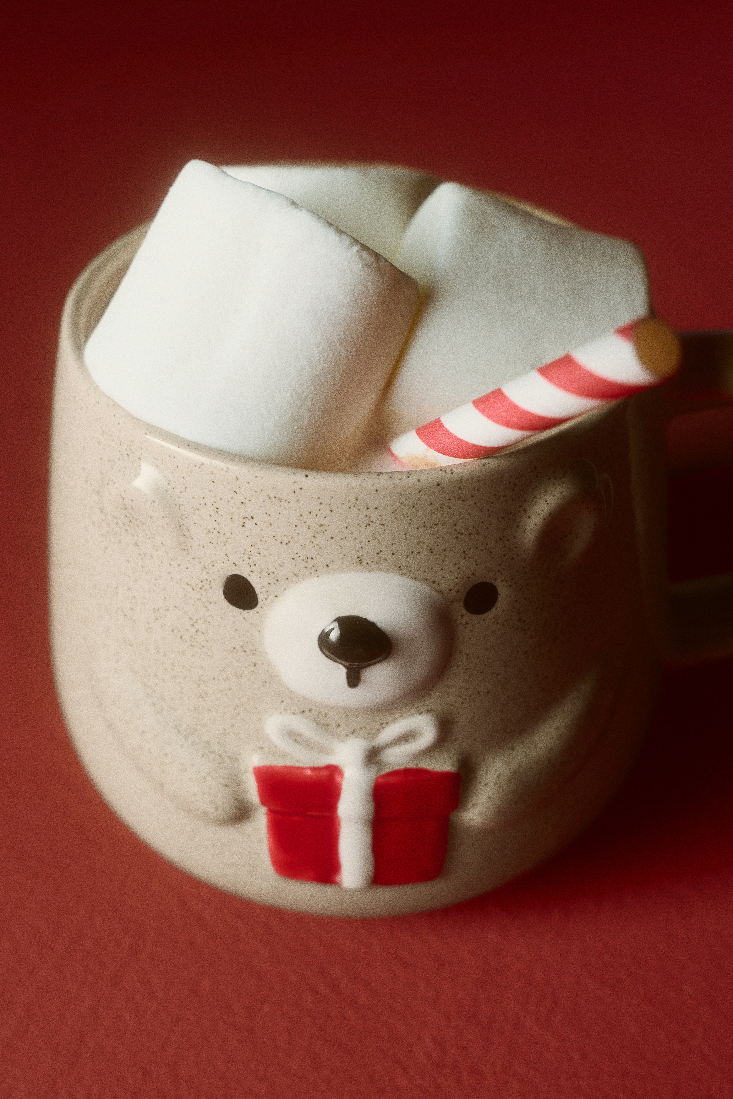 Tasse mit Bärenmotiv - Hellbeige/Bär/Cremefarben/Bär