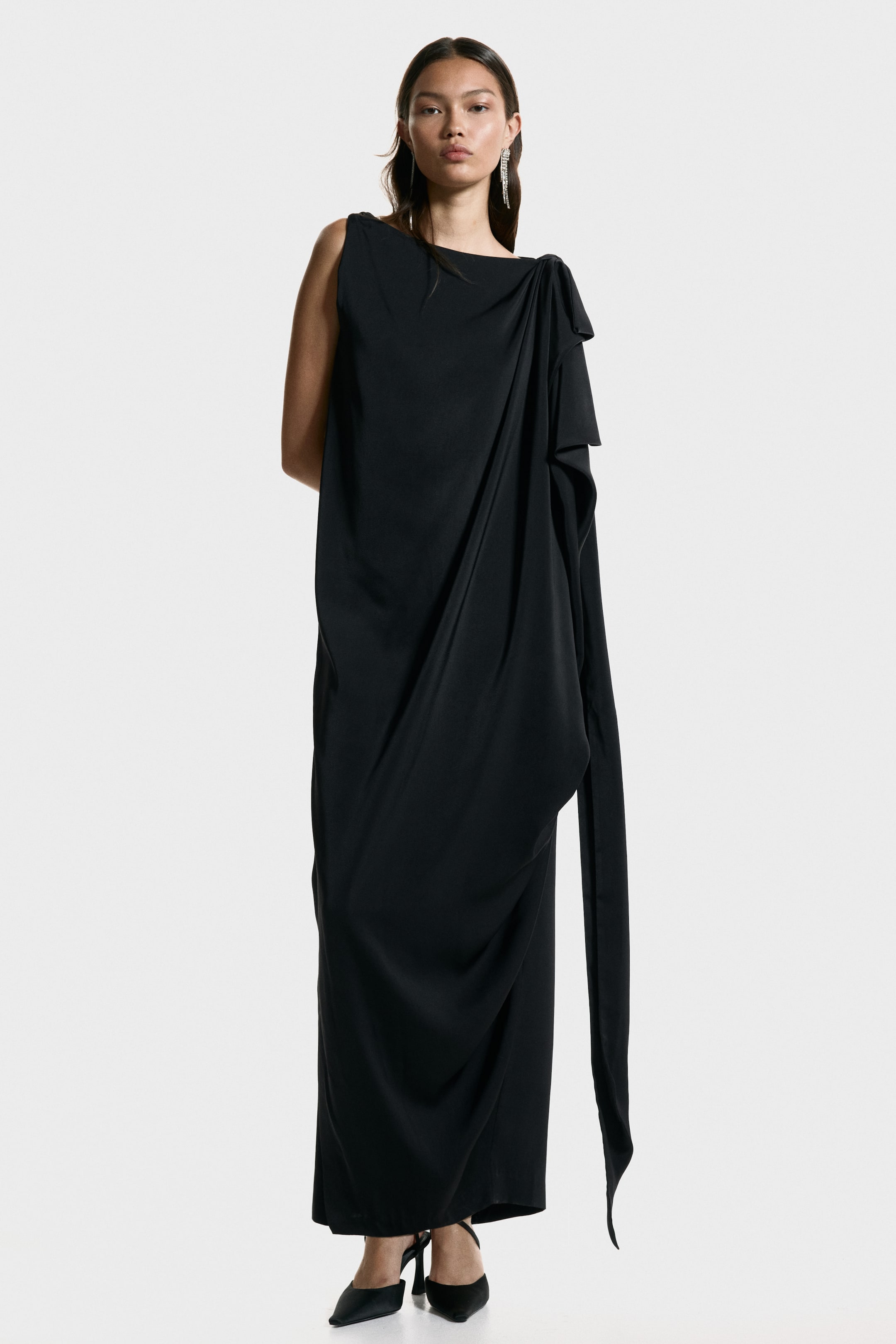 Agrandir l'image: Robe avec détail à nouer - Noir - FEMME | H&M FR 2