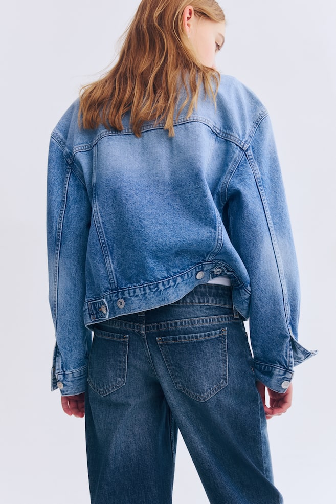 Straight Leg Jeans - Dark denim blue/Light denim gray/Light denim blue/Light denim blue - 4