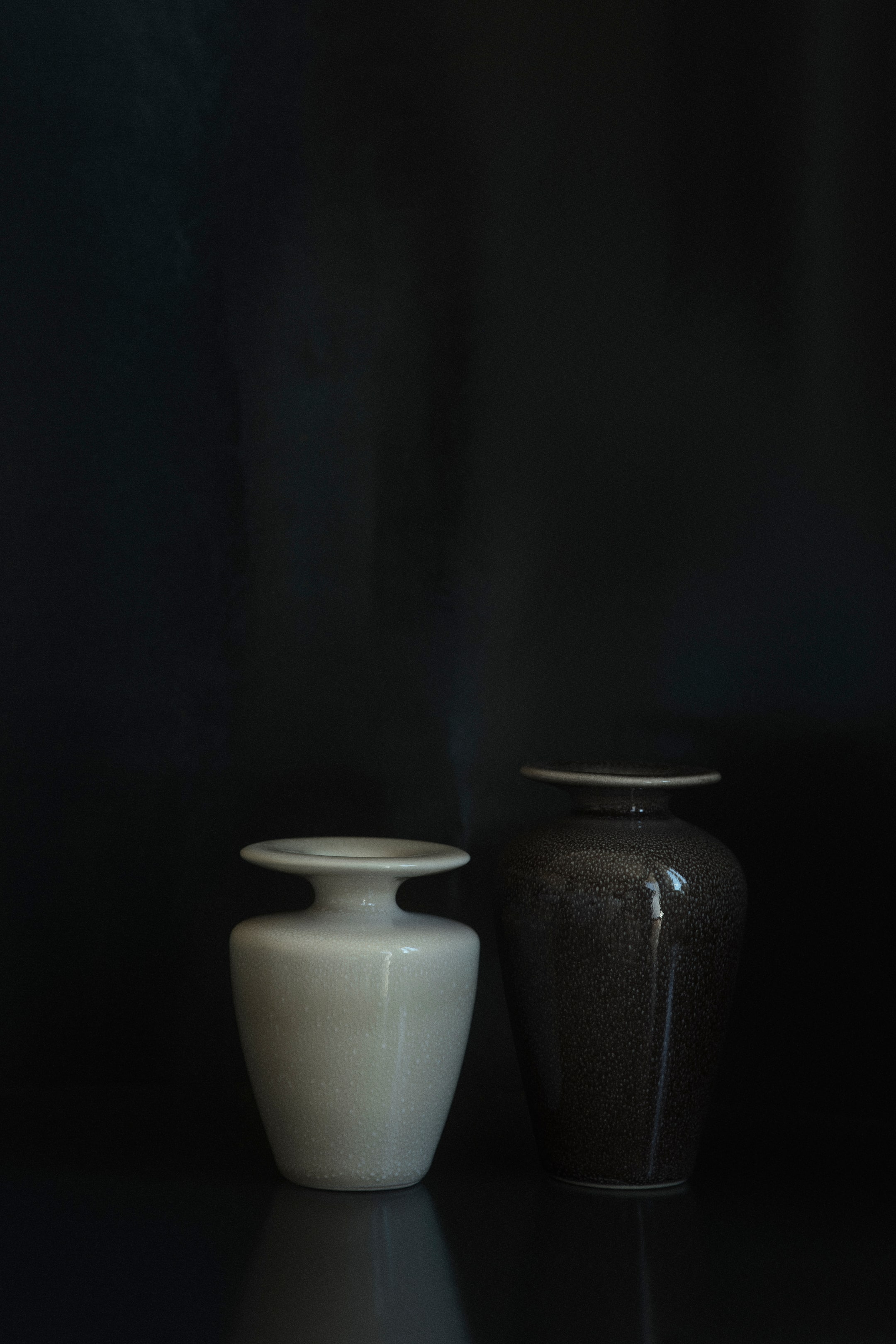 Lot de 2 mini vases en grès cérame